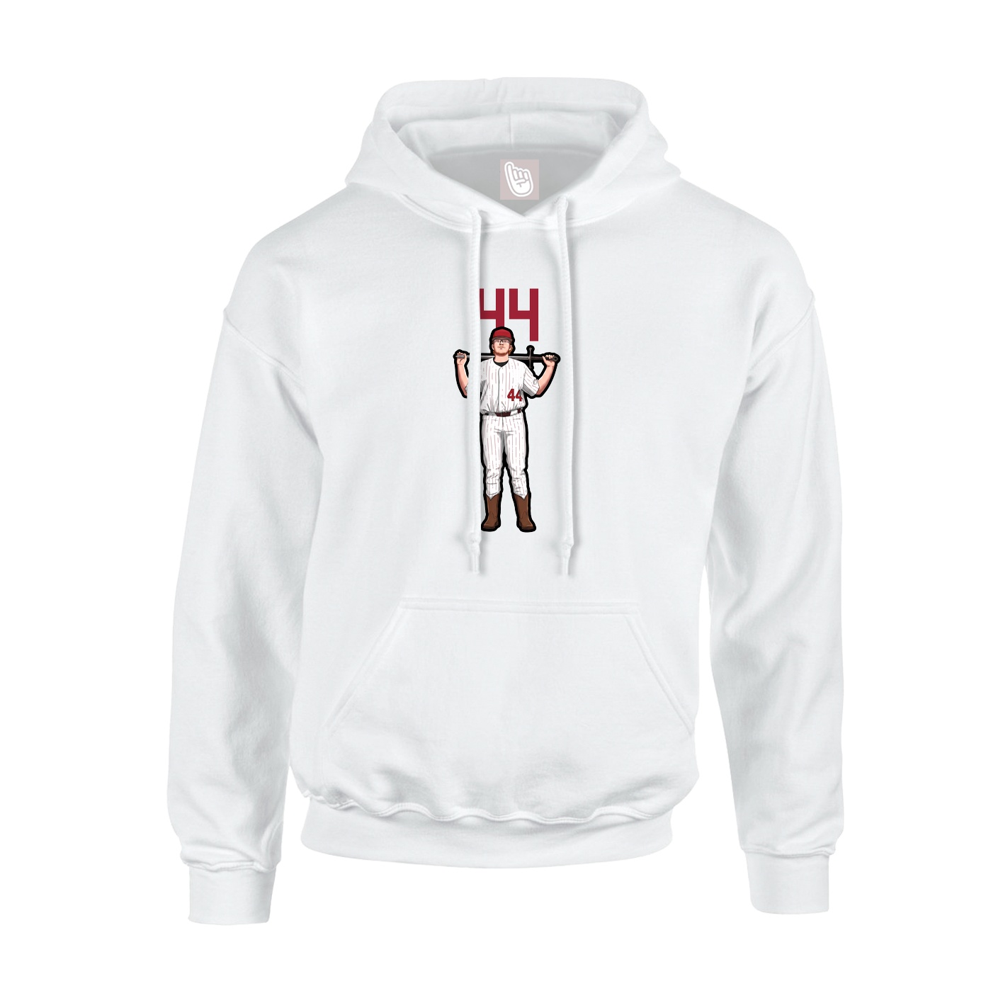 Hoodie — Number Top in White