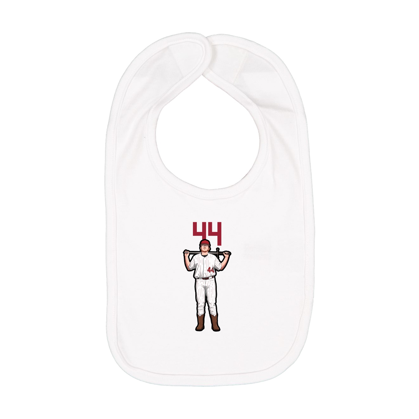 Infant Bib — Number Top in White