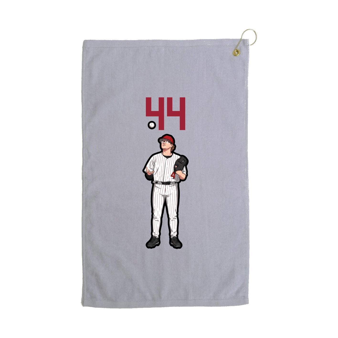 Golf Towel — Number Top in Grey