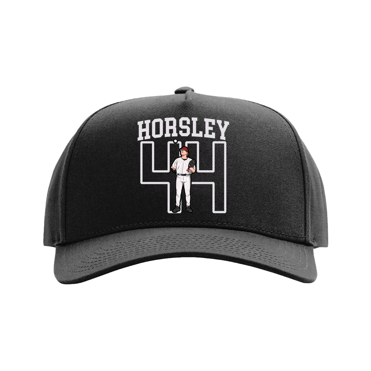 Full Fabric Five-Panel Champ Cap — Shirsey in Black