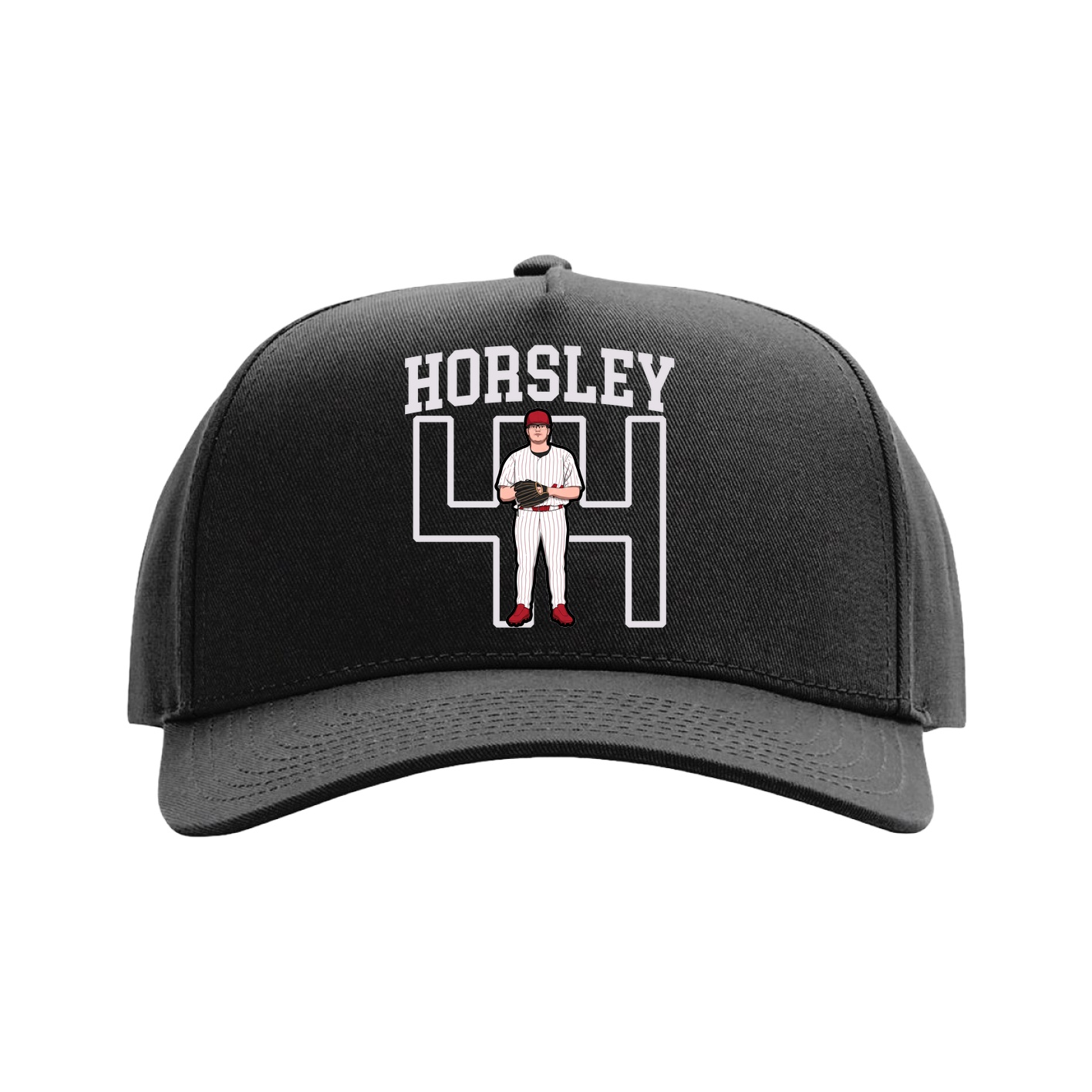 Full Fabric Five-Panel Champ Cap — Shirsey in Black