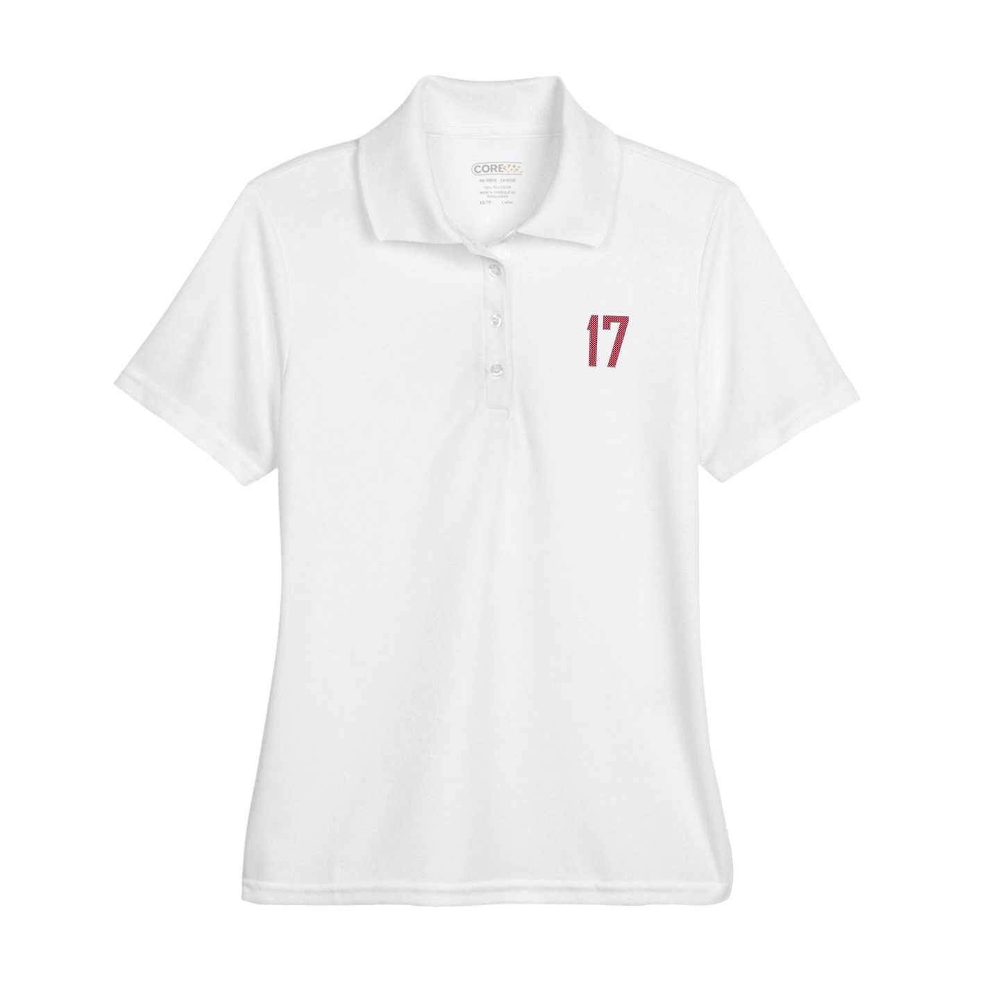 Womens Performance Polo — Front Shirsy in White