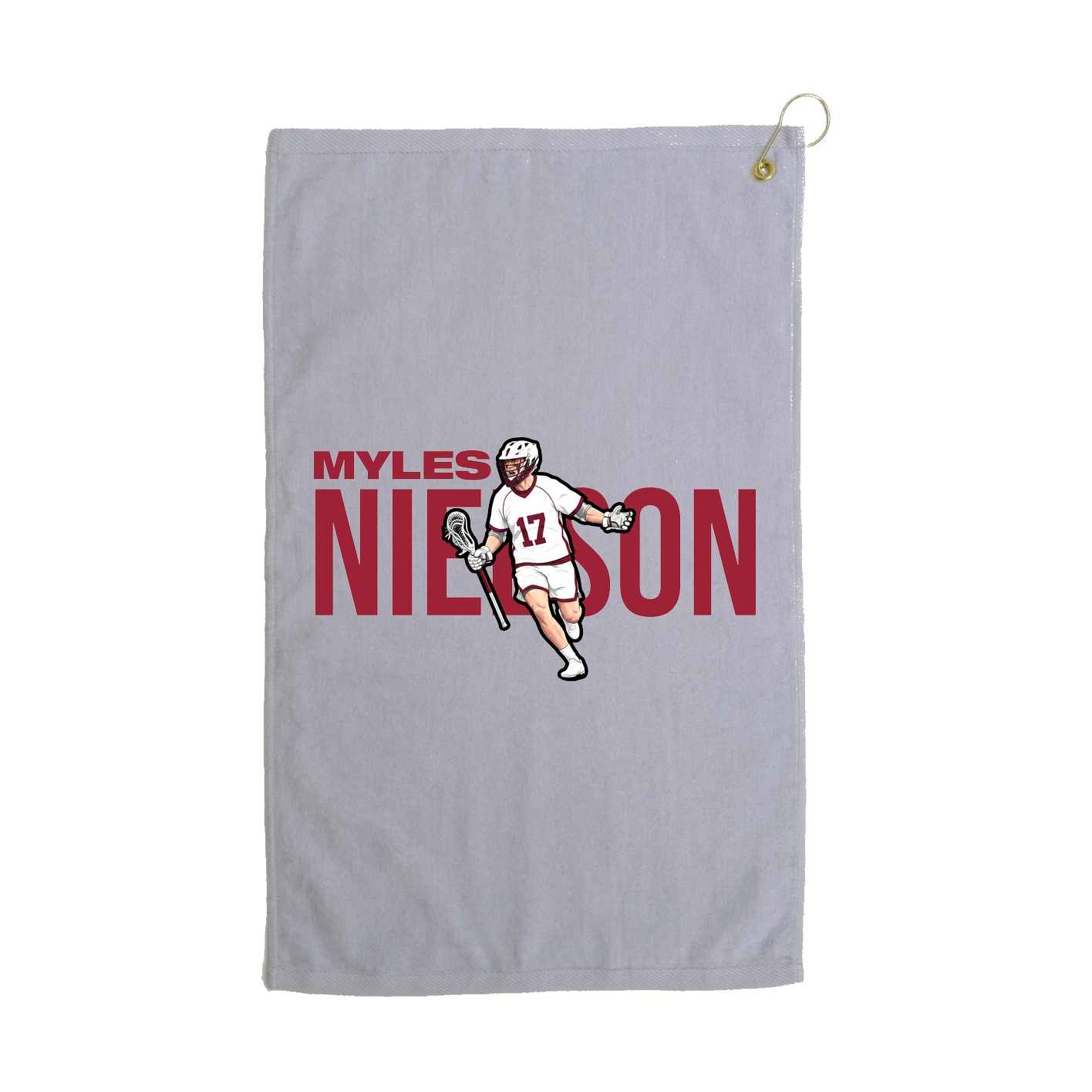Golf Towel — Player Name in Grey