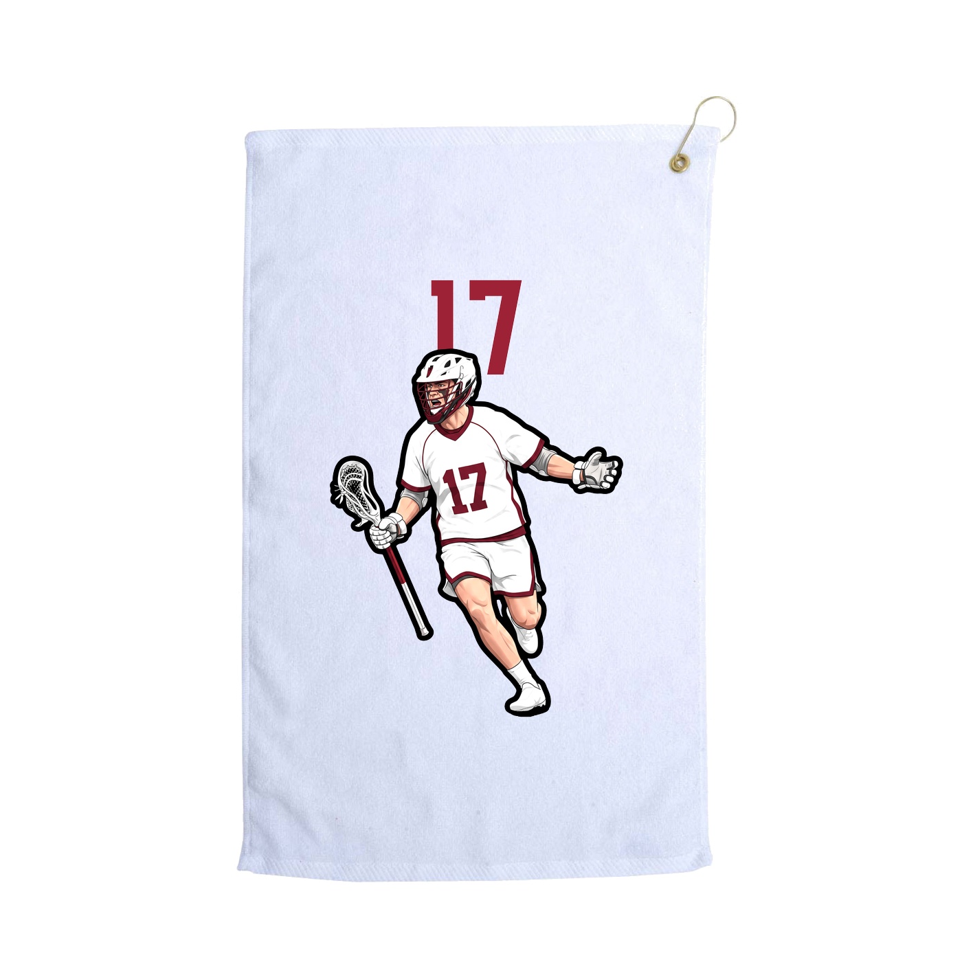 Golf Towel — Number Top in White