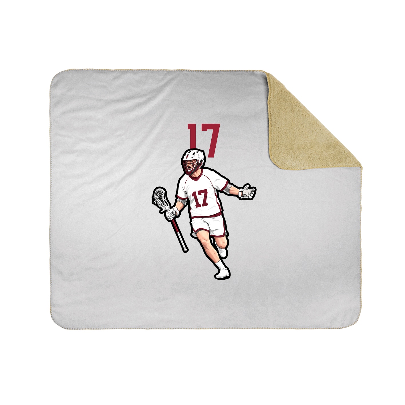 Throw Blanket — Number Top in White