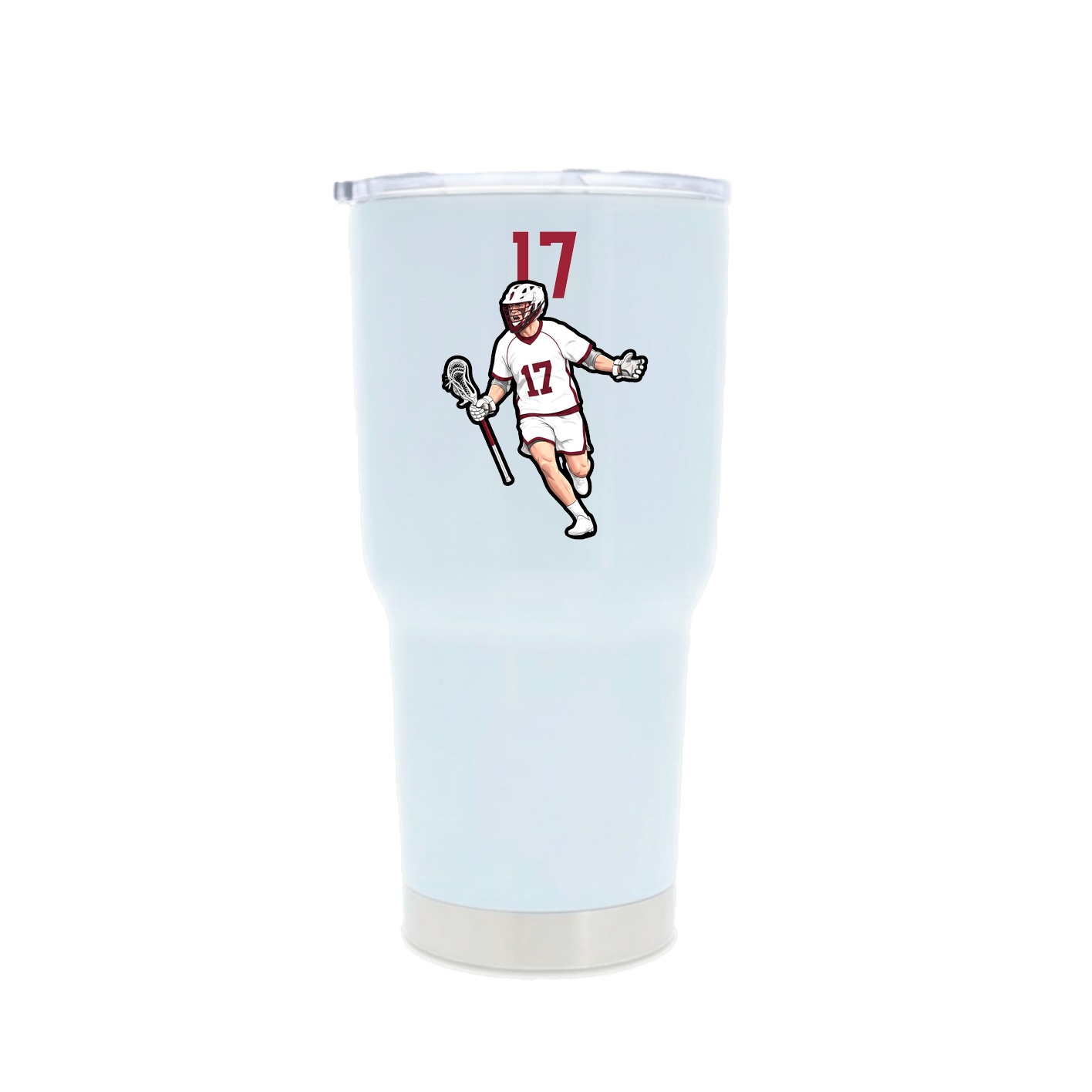 30oz Stainless Steel Tumbler — Number Top in White