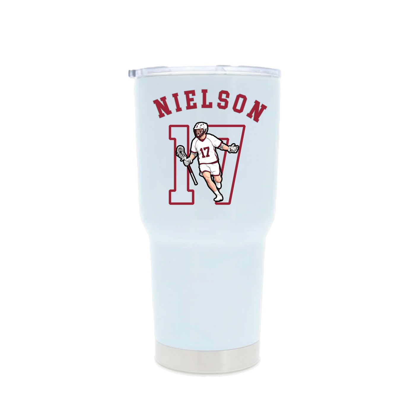 30oz Stainless Steel Tumbler — Shirsey Arch in White