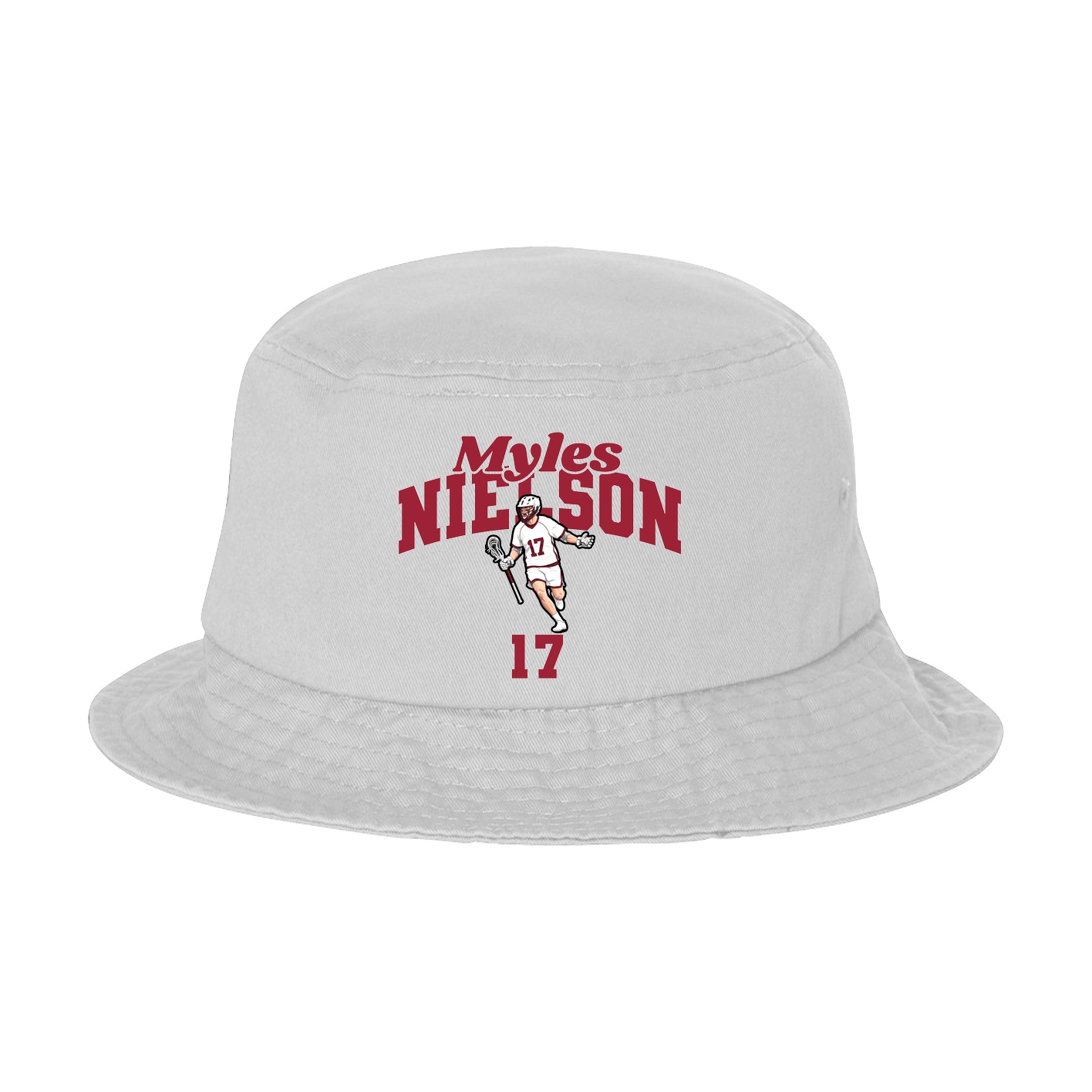 Bucket Cap — Signature Arch in White