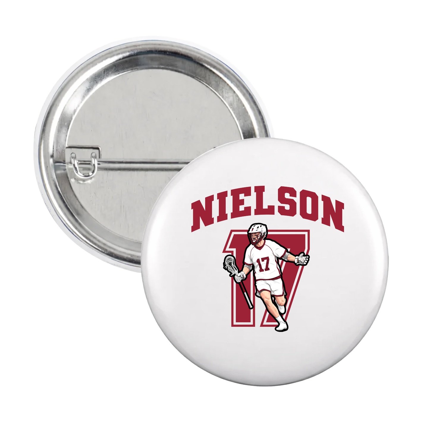 Game Day Button — Number in White