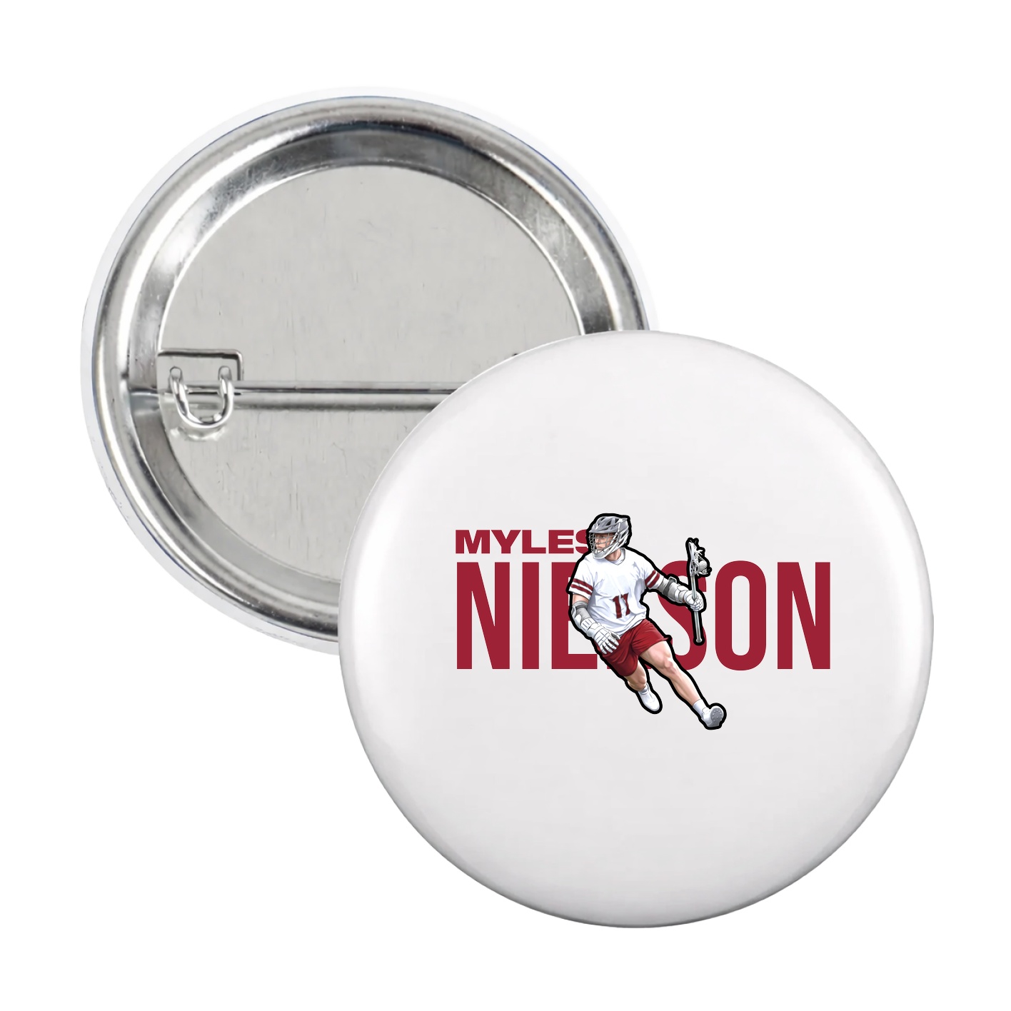 Game Day Button — Player Name in White