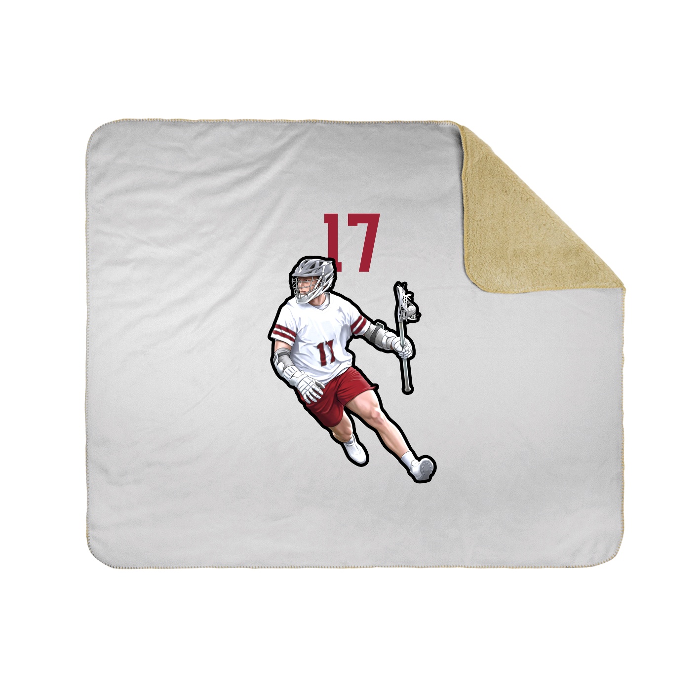 Throw Blanket — Number Top in White