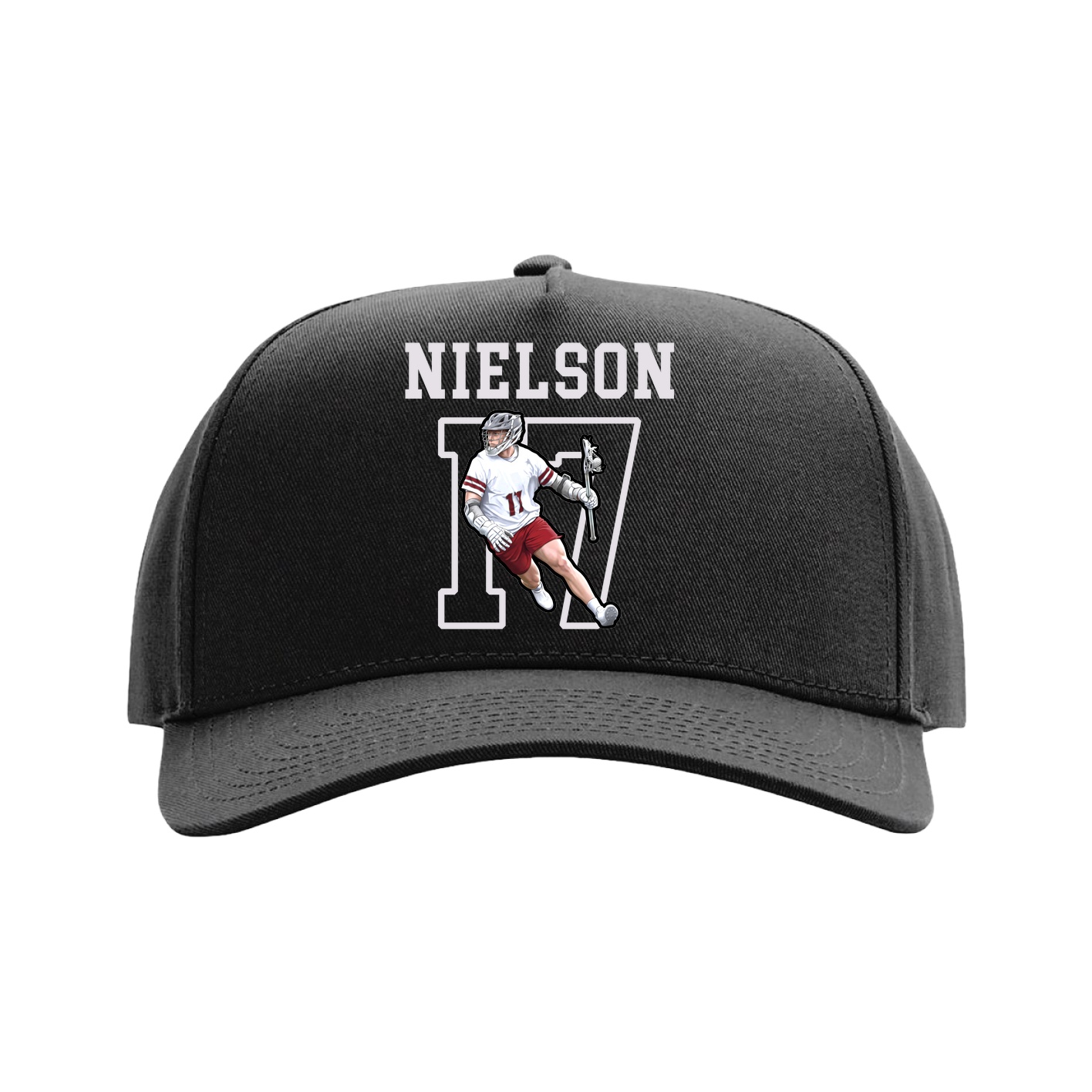 Full Fabric Five-Panel Champ Cap — Shirsey in Black