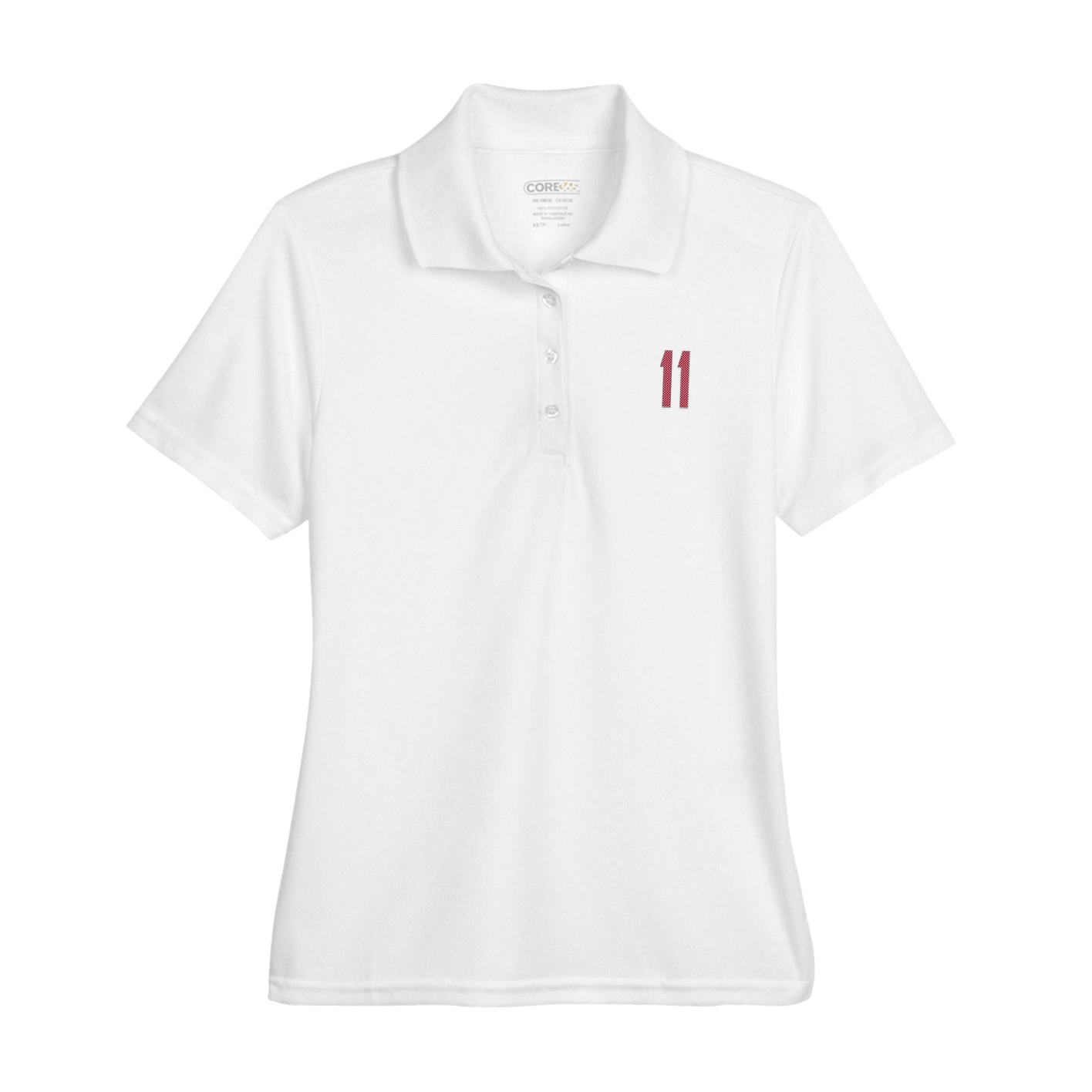 Womens Performance Polo — Front Shirsy in White