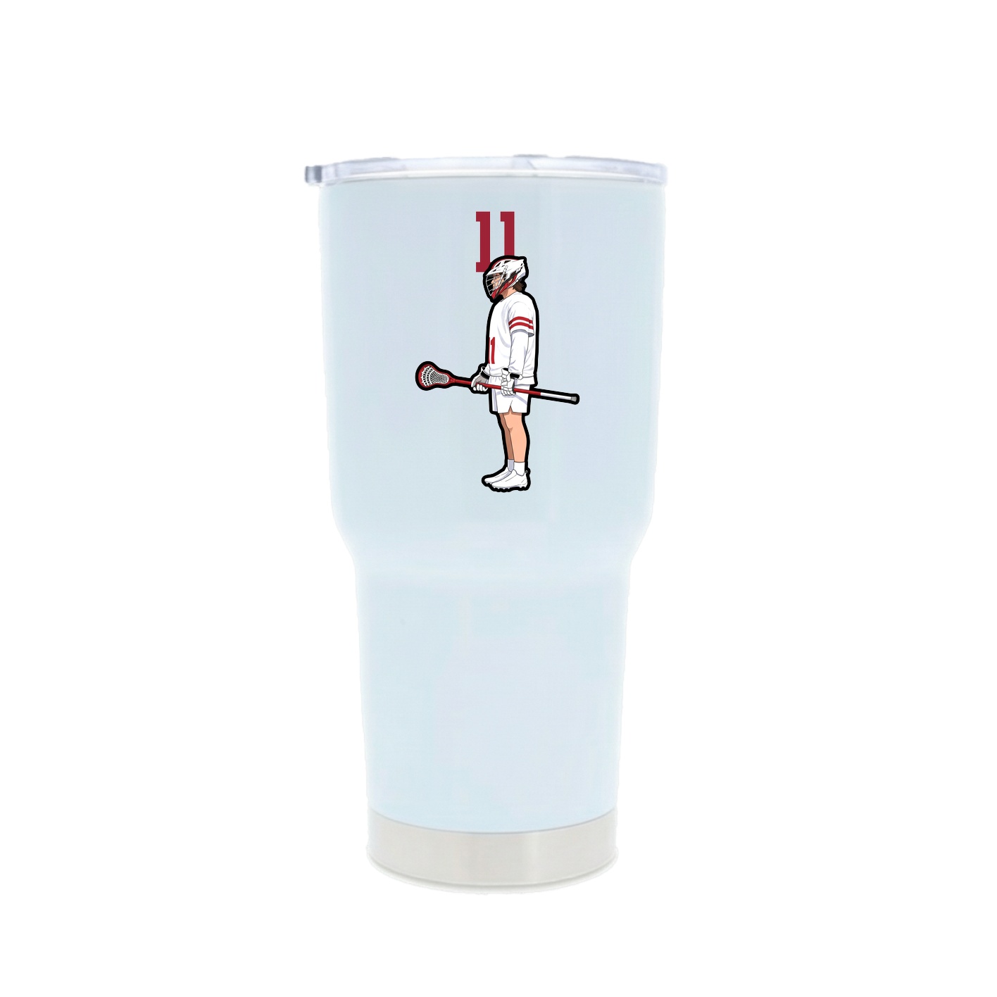 30oz Stainless Steel Tumbler — Number Top in White