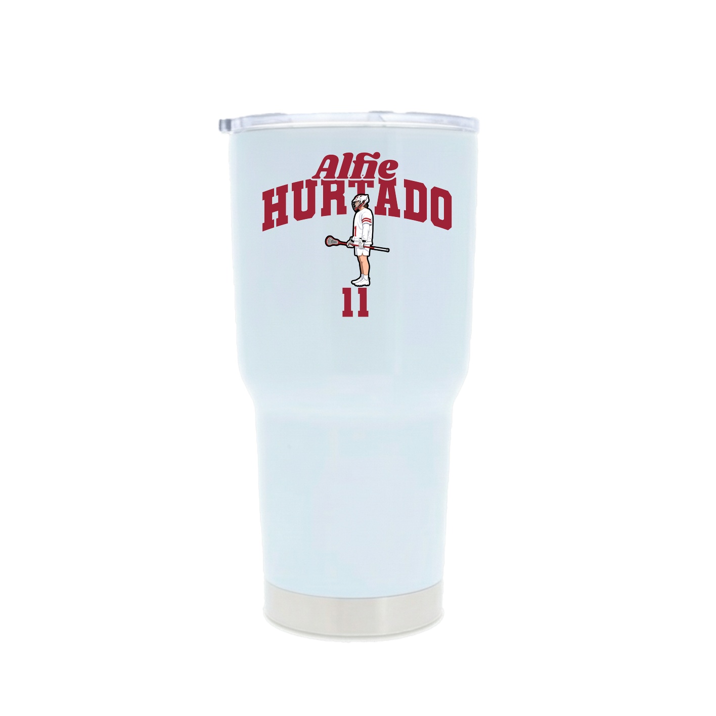 30oz Stainless Steel Tumbler — Signature Arch in White
