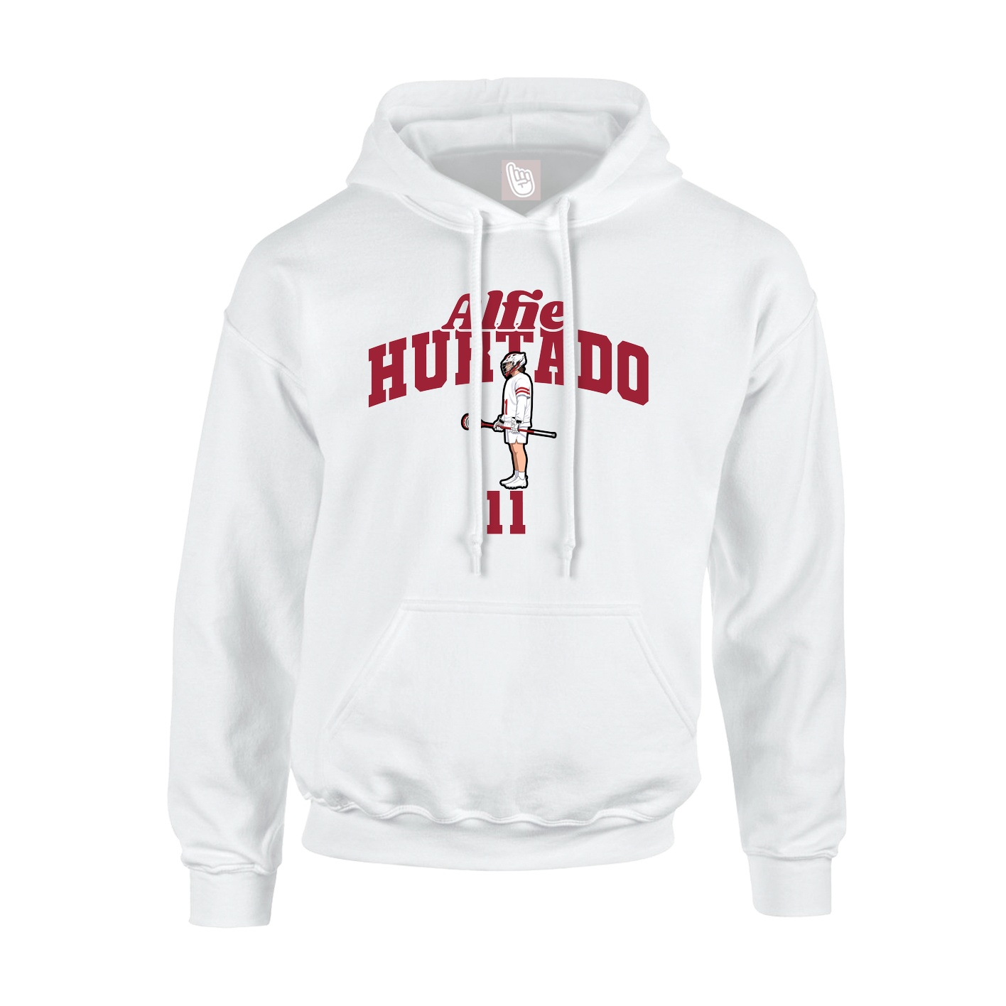 Youth Hoodie — Signature Arch in White