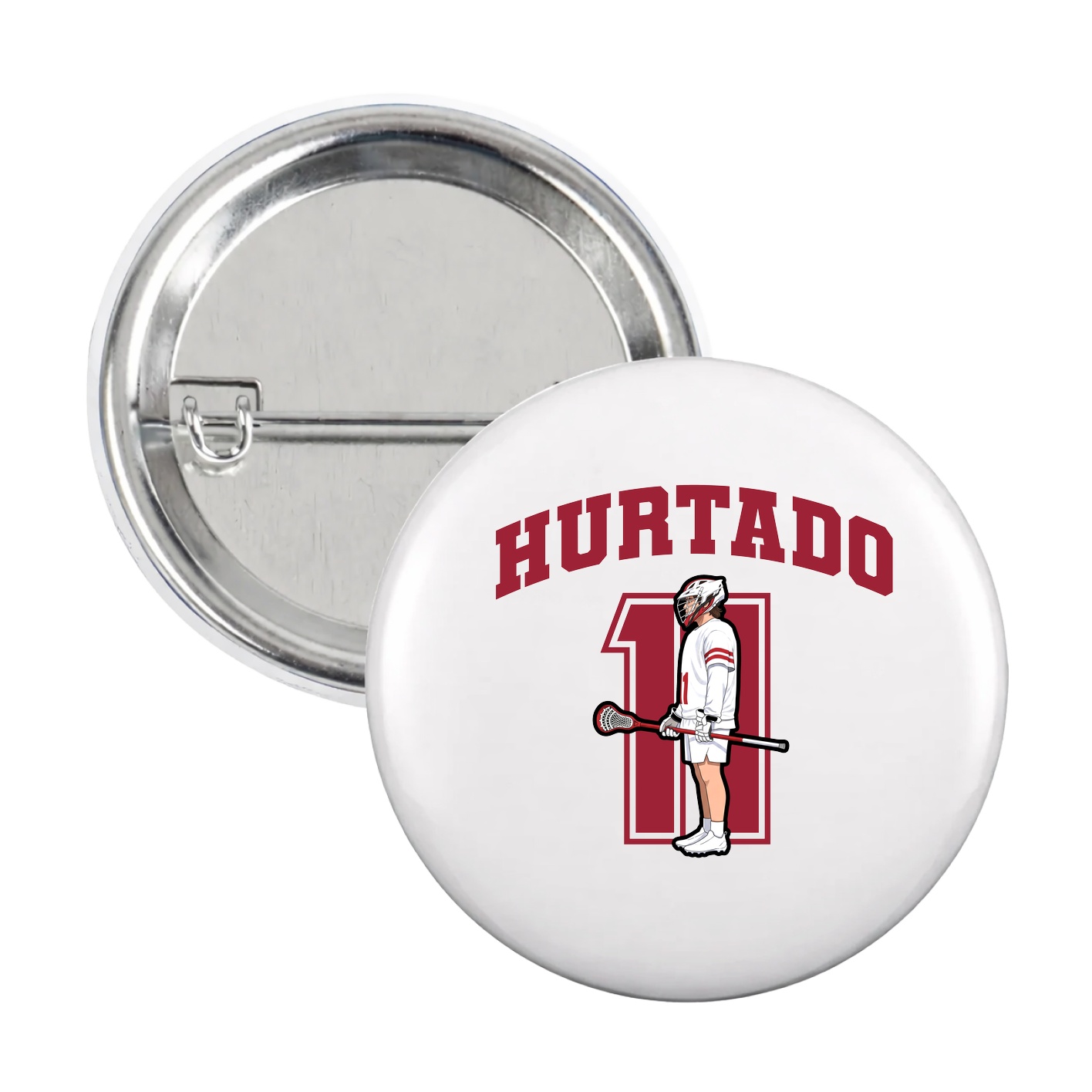 Game Day Button — Number in White