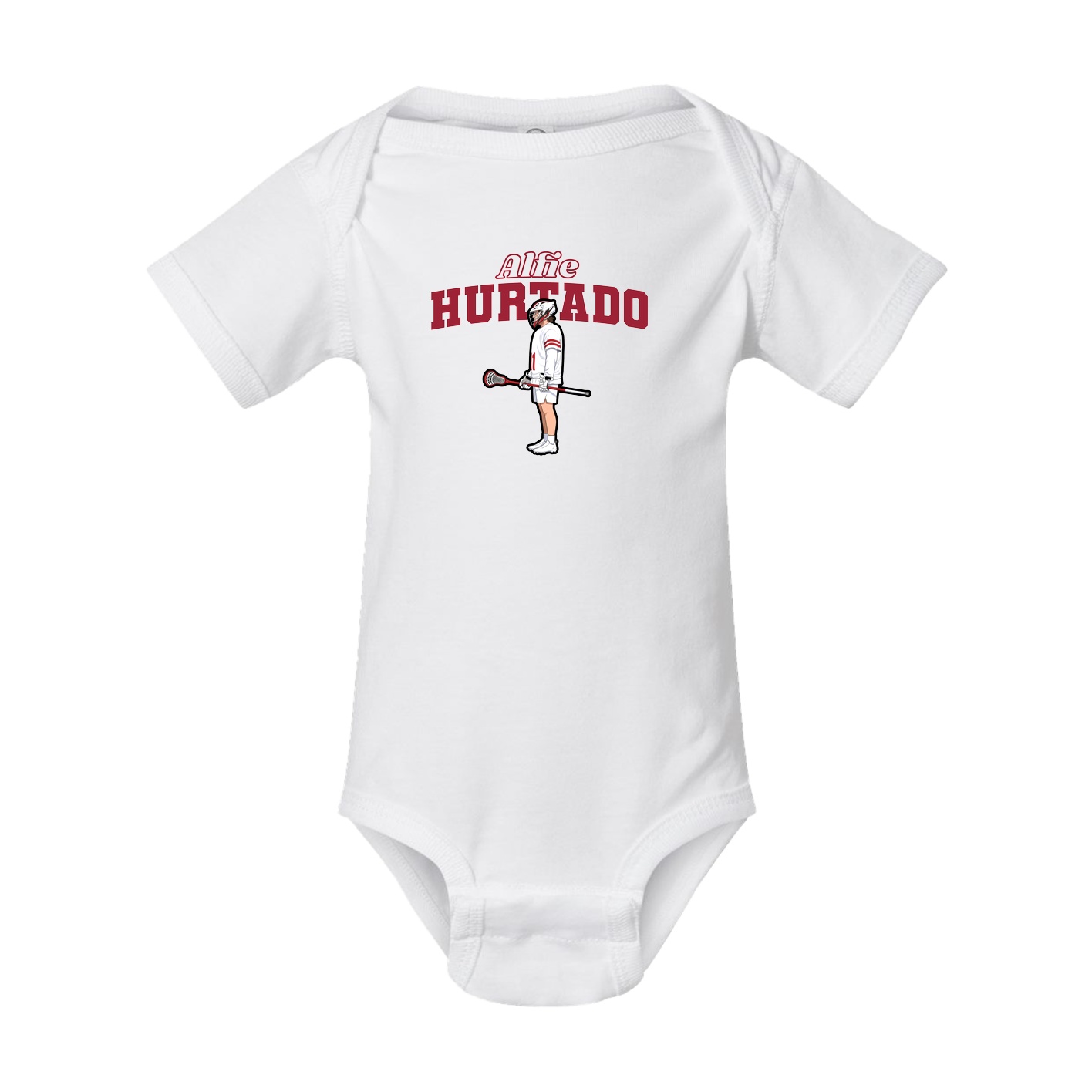 Baby Onesie — Name Arch in White