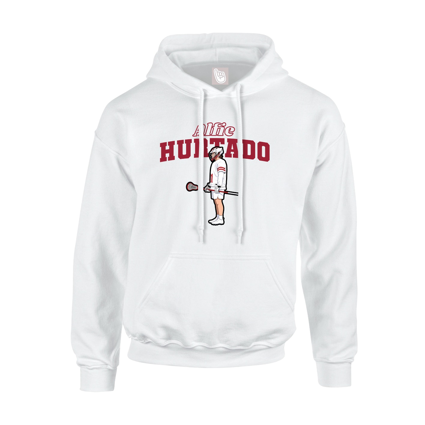 Hoodie — Name Arch in White