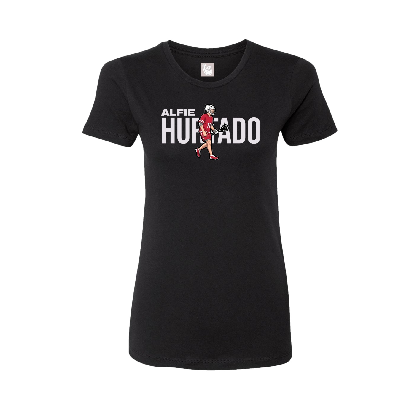 Fitted Women's Tee — Player Name in Black