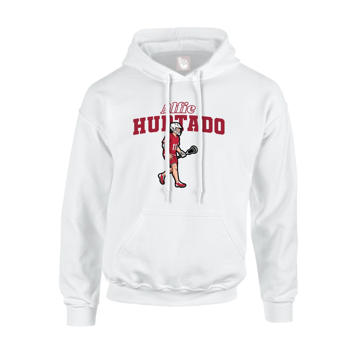 Hoodie — Name Arch in White