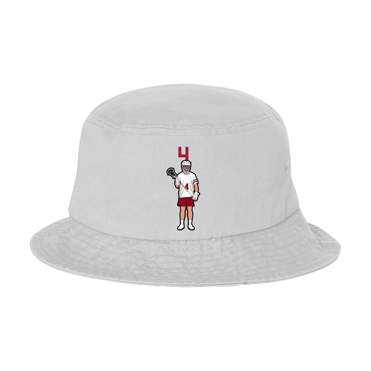 Bucket Cap — Number Top in White