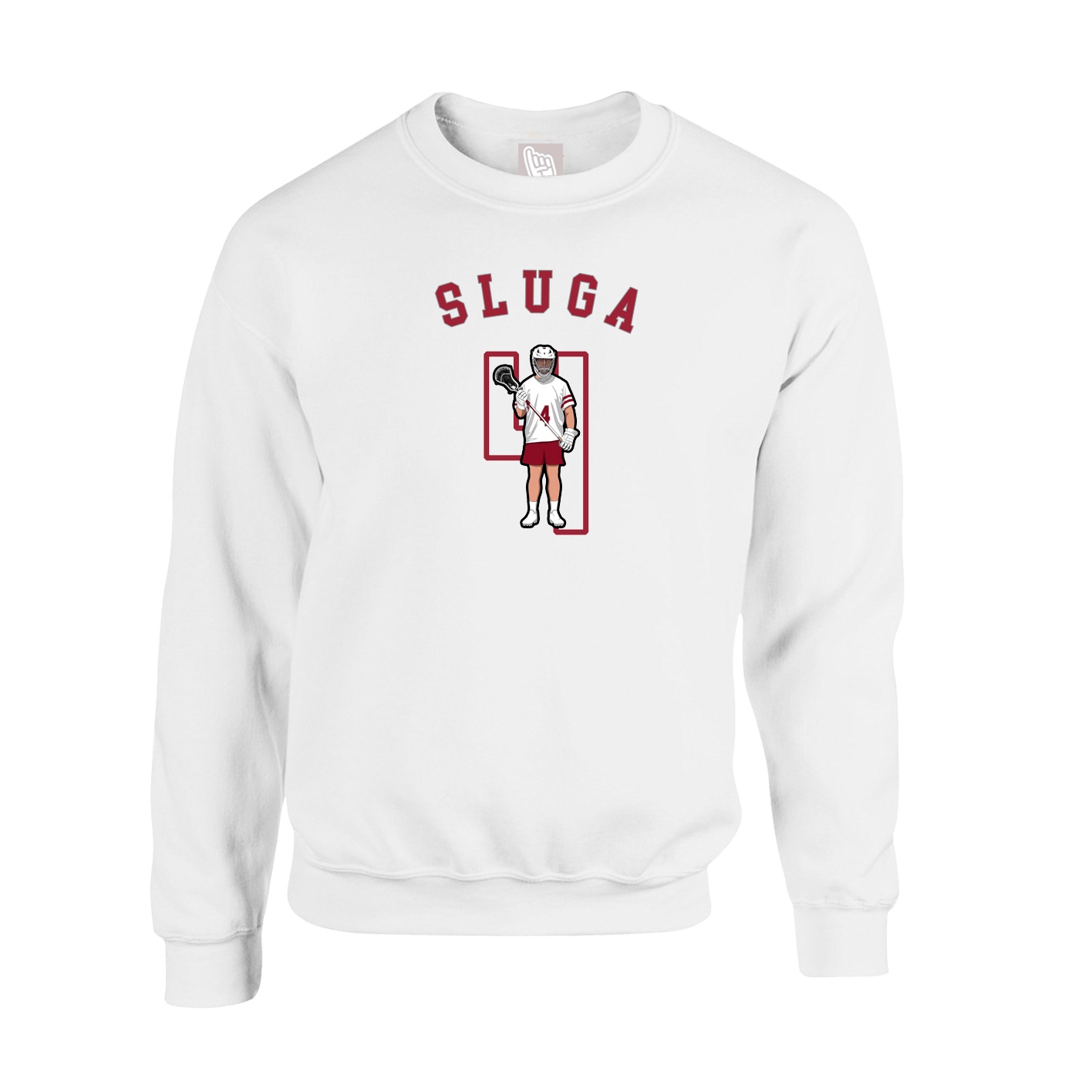 Fleece Crew — Shirsey Arch in White