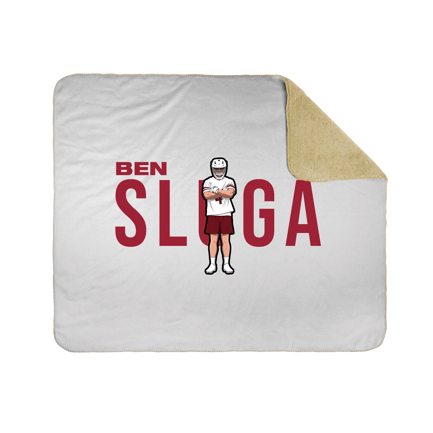 Throw Blanket — Player Name in White