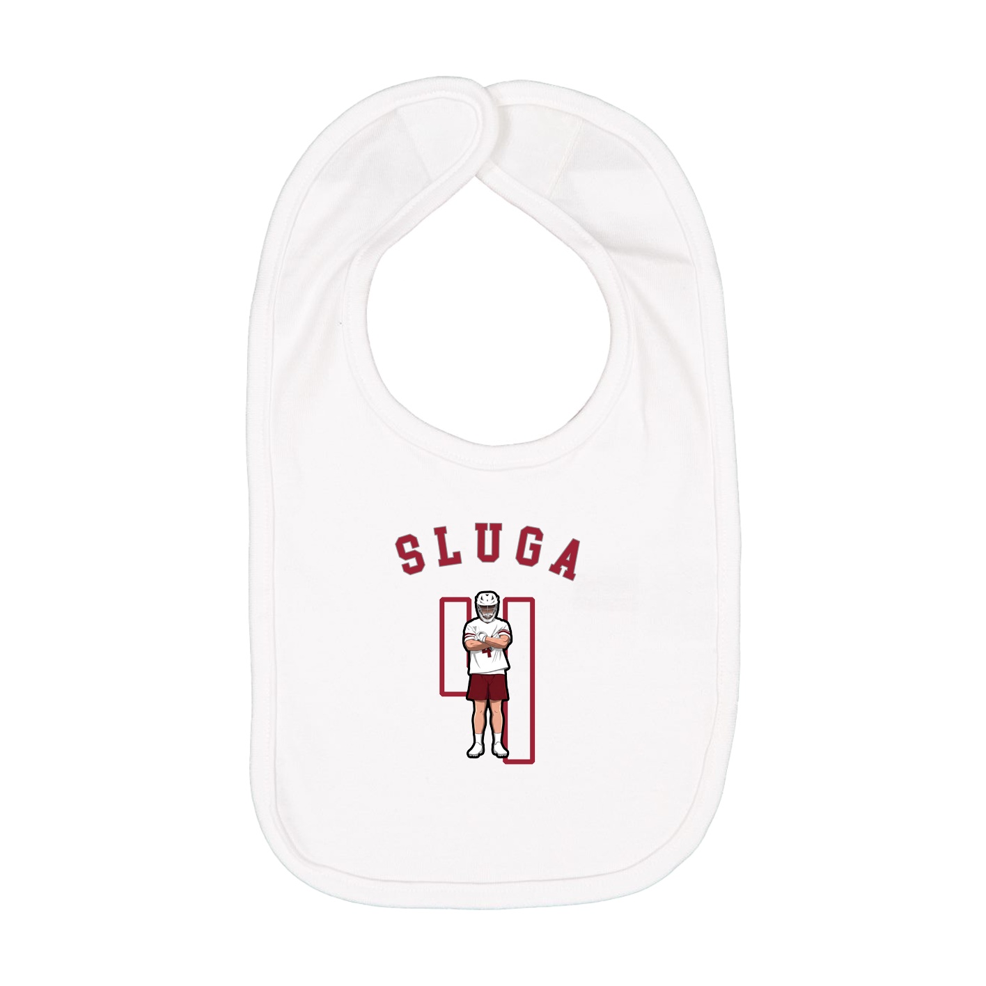 Infant Bib — Shirsey Arch in White