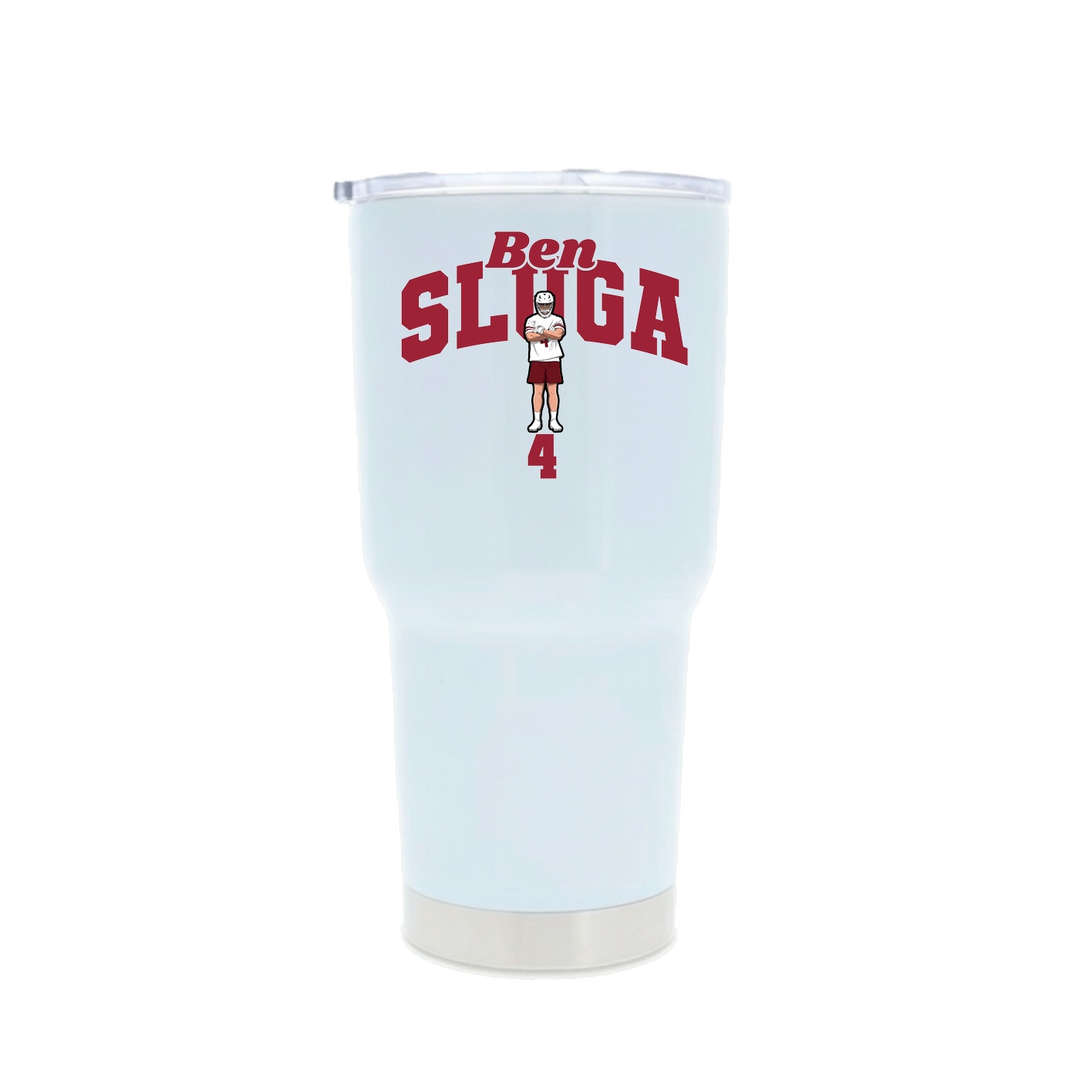 30oz Stainless Steel Tumbler — Signature Arch in White