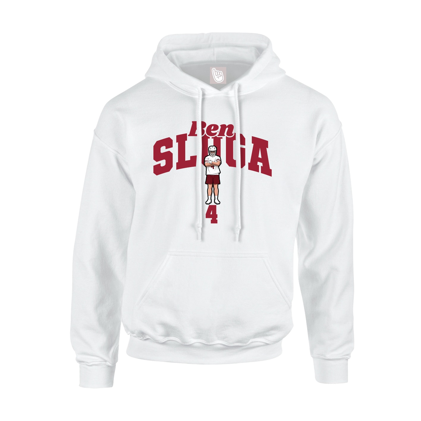 Youth Hoodie — Signature Arch in White