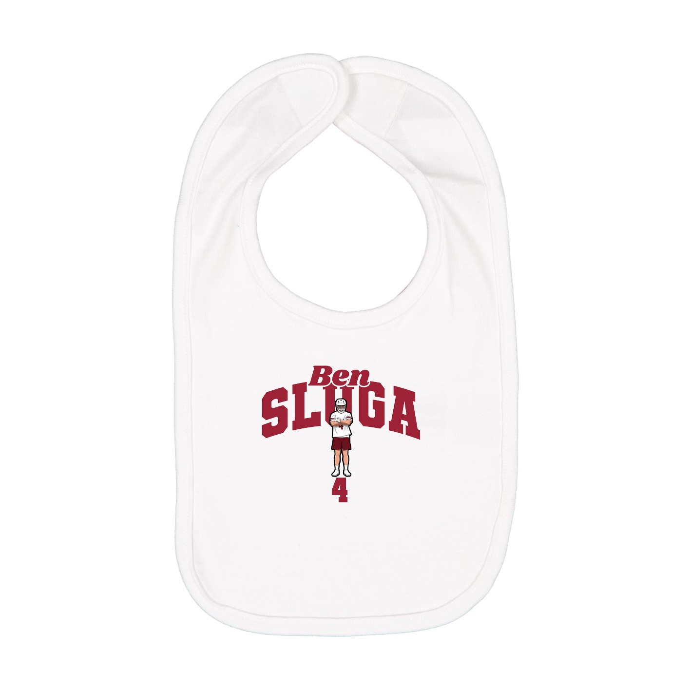 Infant Bib — Signature Arch in White