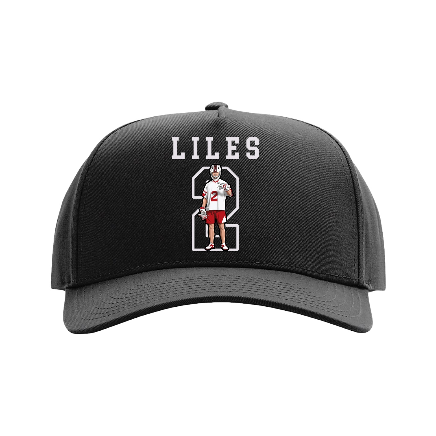 Full Fabric Five-Panel Champ Cap — Shirsey in Black