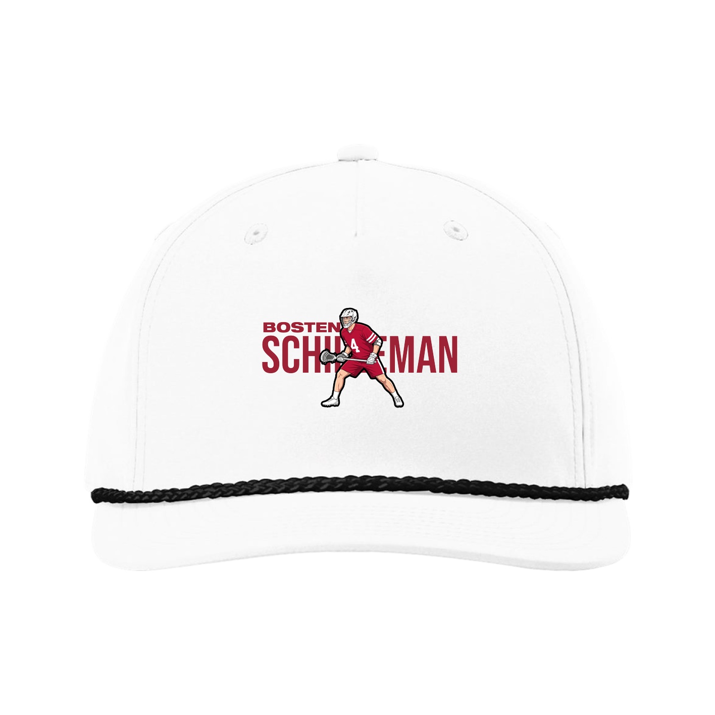 Five-Panel Classic Rope Cap — Player Name in White