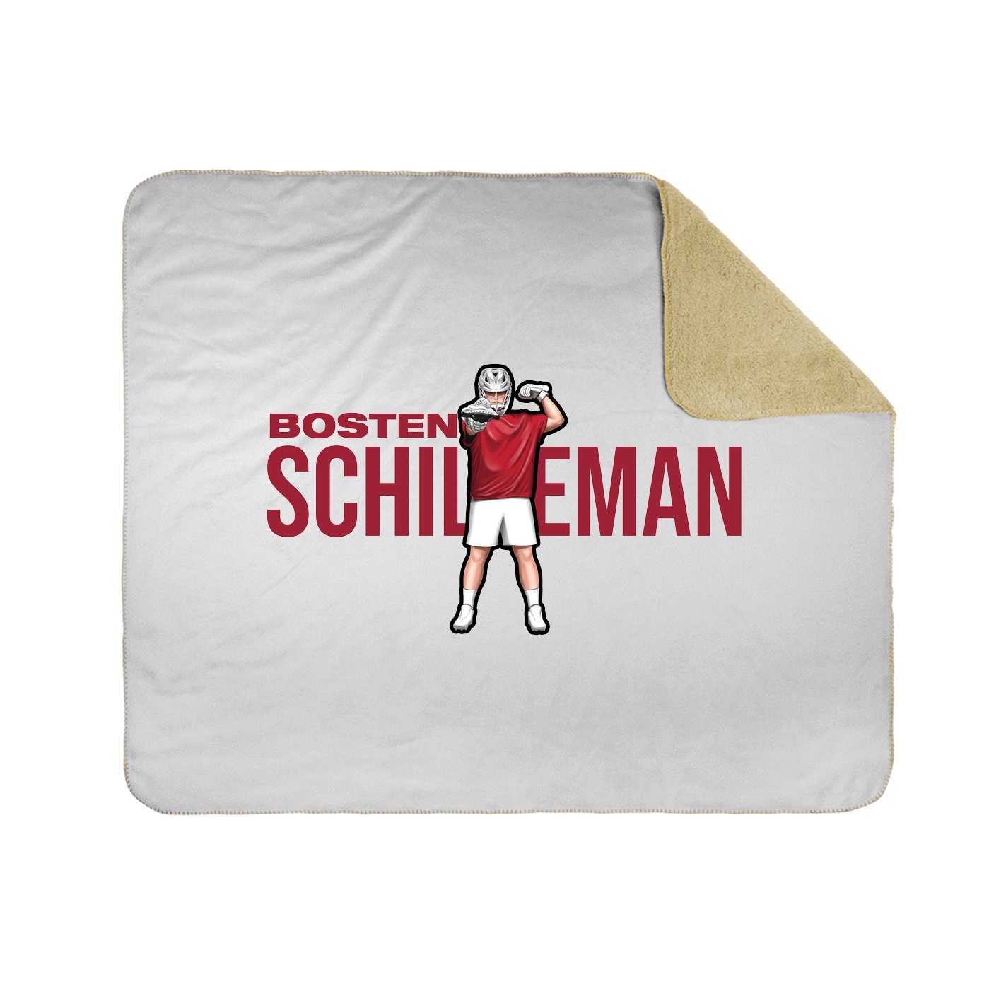 Throw Blanket — Player Name in White