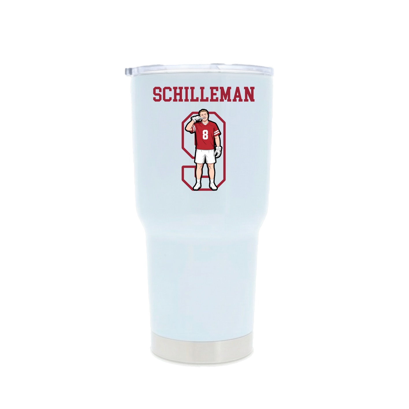 30oz Stainless Steel Tumbler — Shirsey in White