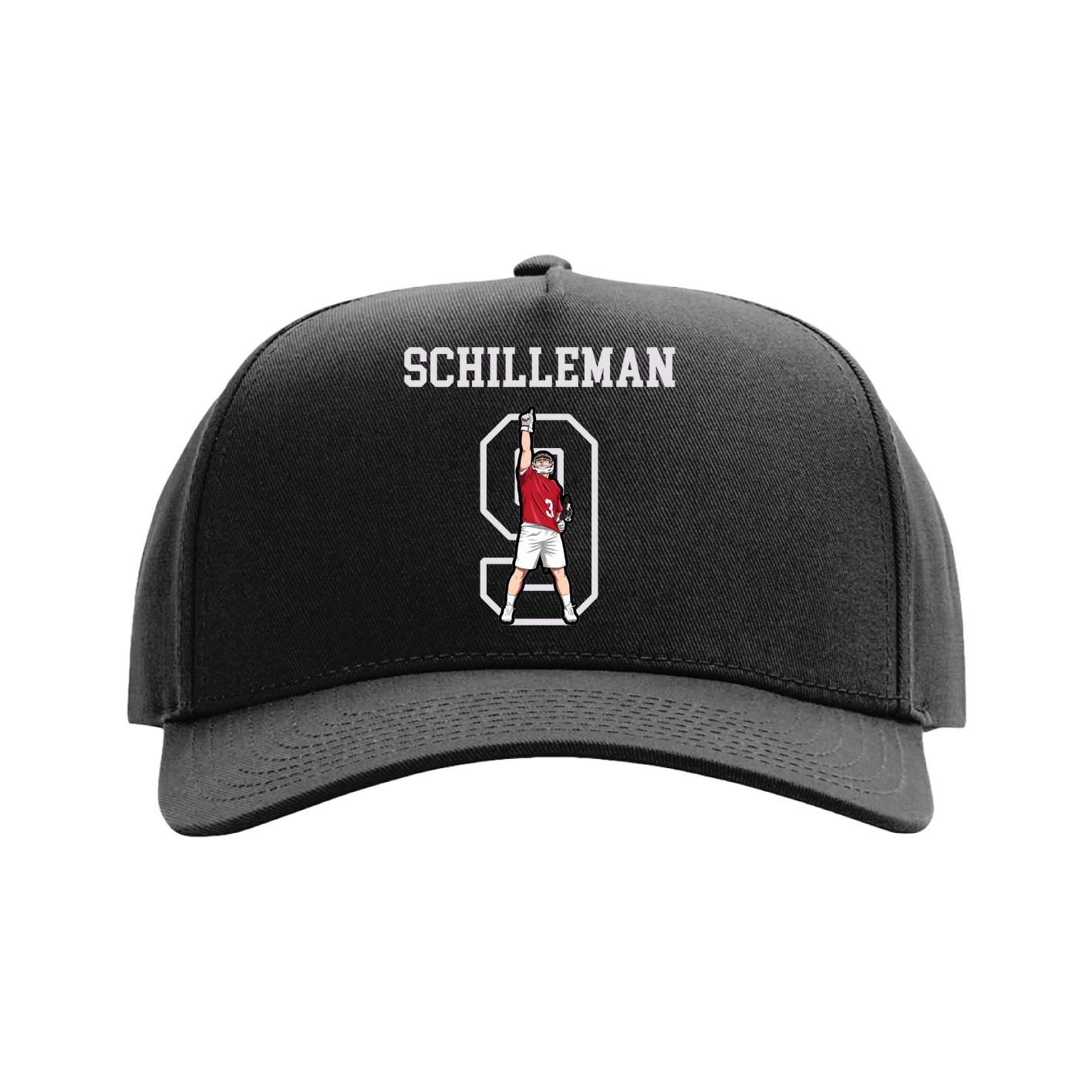 Full Fabric Five-Panel Champ Cap — Shirsey in Black