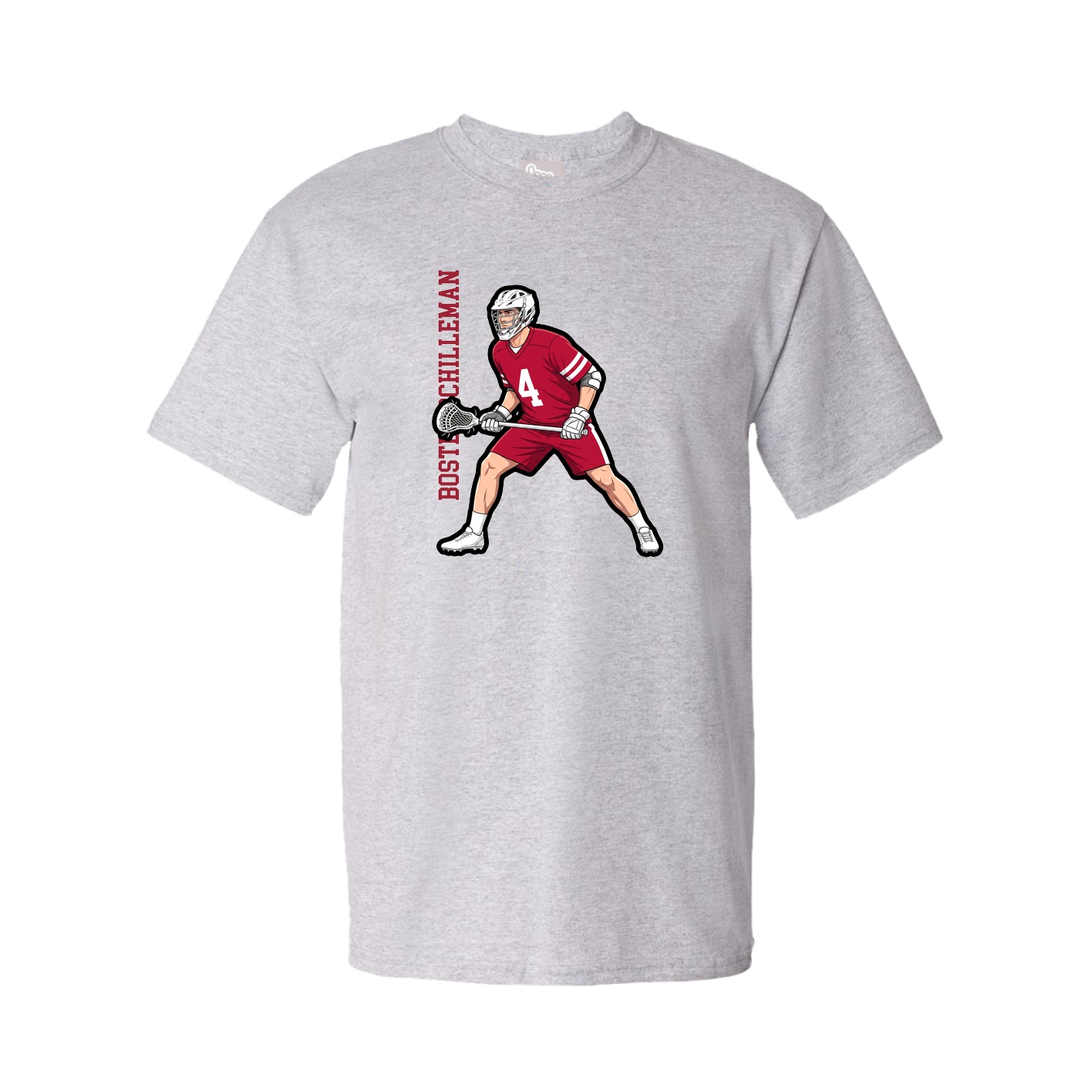 Tee — Name Vertical in Grey