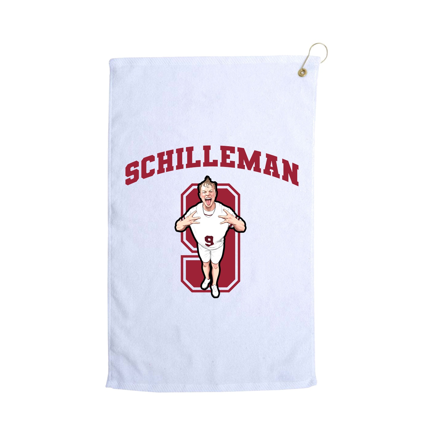 Golf Towel — Number in White