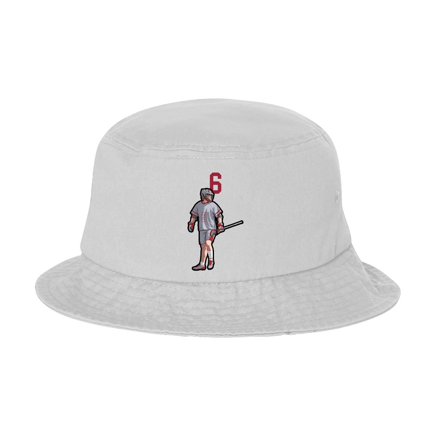 Bucket Cap — Number Top in White