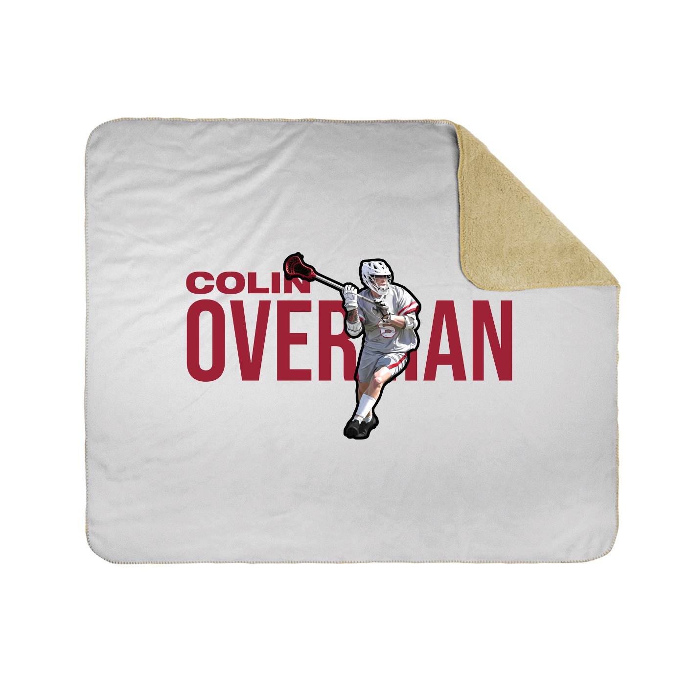 Throw Blanket — Player Name in White