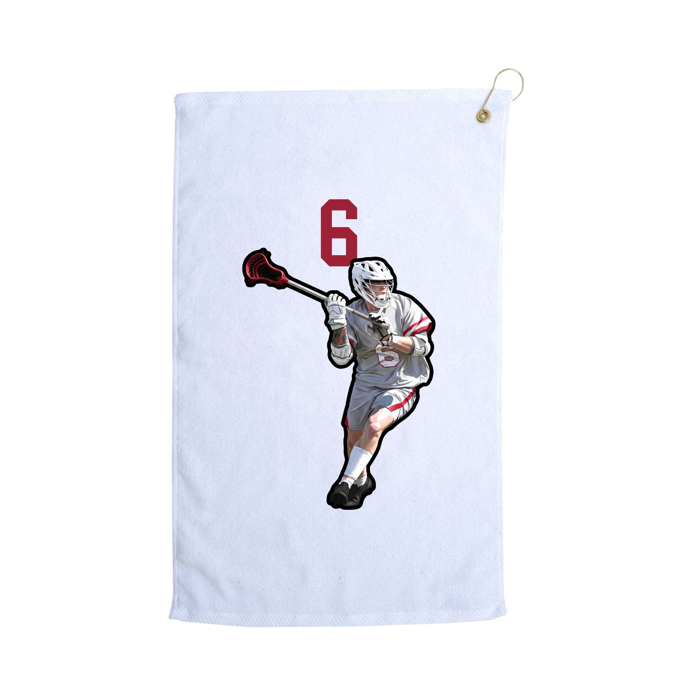 Golf Towel — Number Top in White