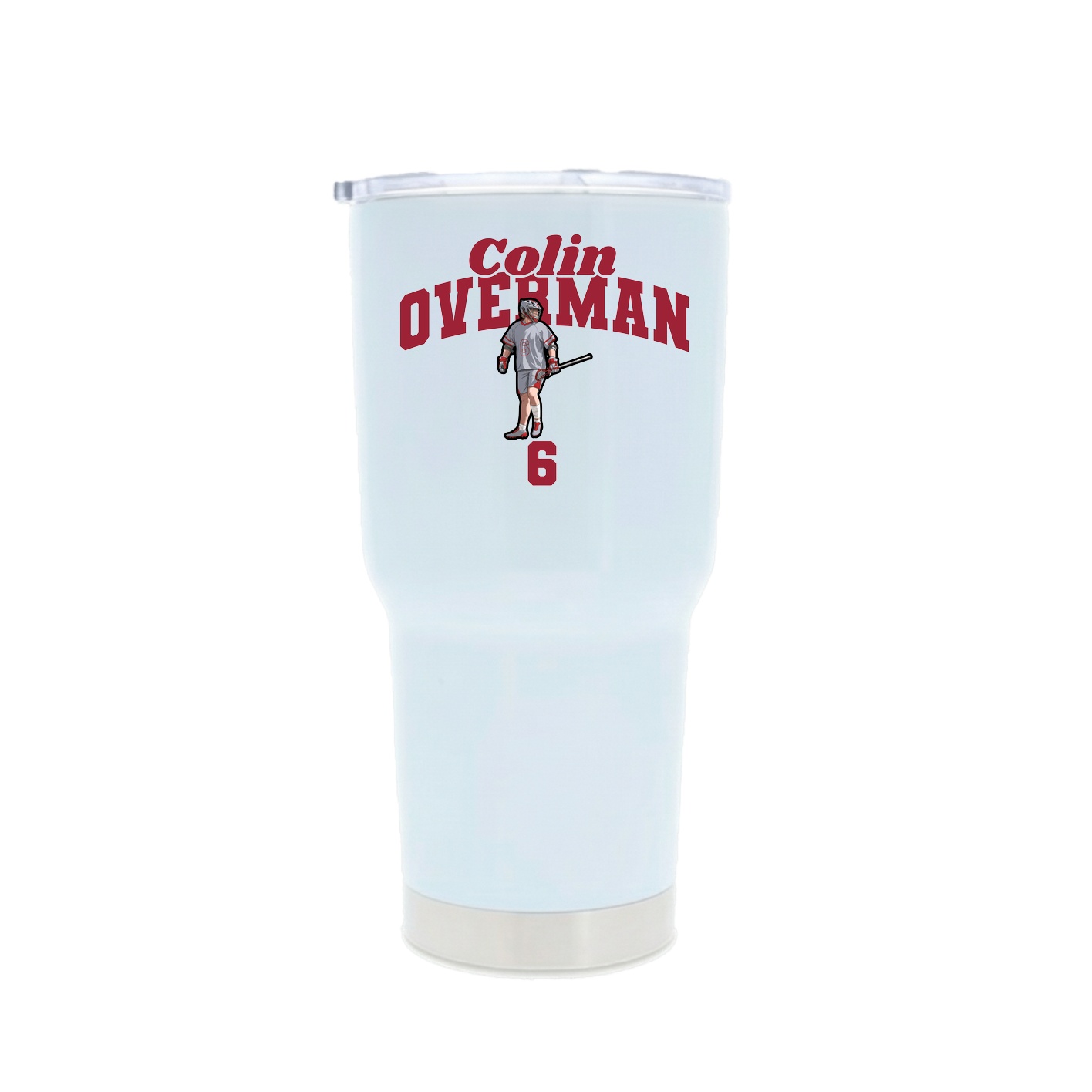 30oz Stainless Steel Tumbler — Signature Arch in White