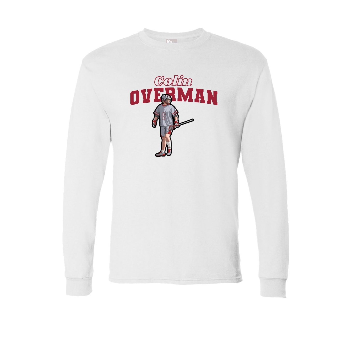 Long Sleeve Tee — Name Arch in White