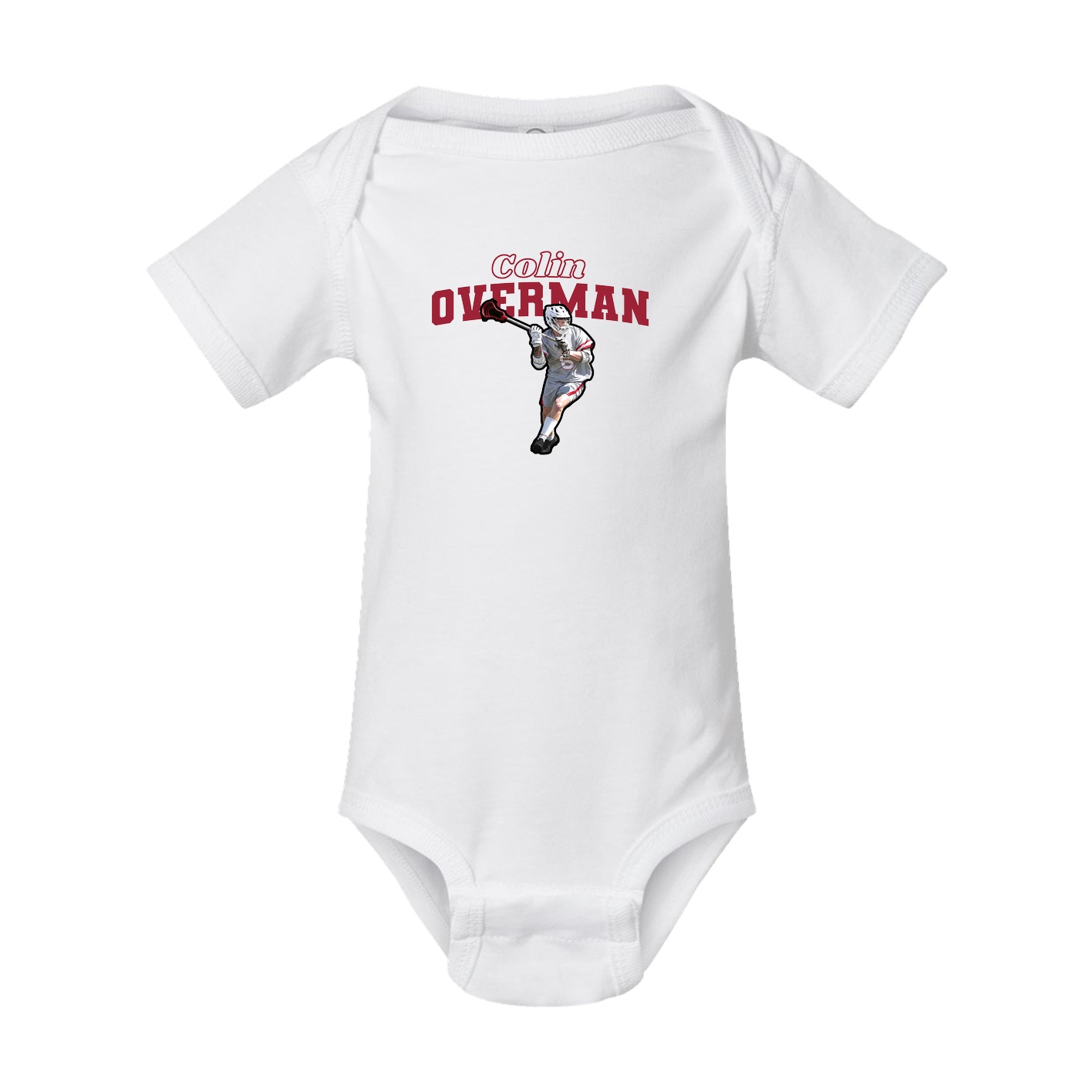 Baby Onesie — Name Arch in White