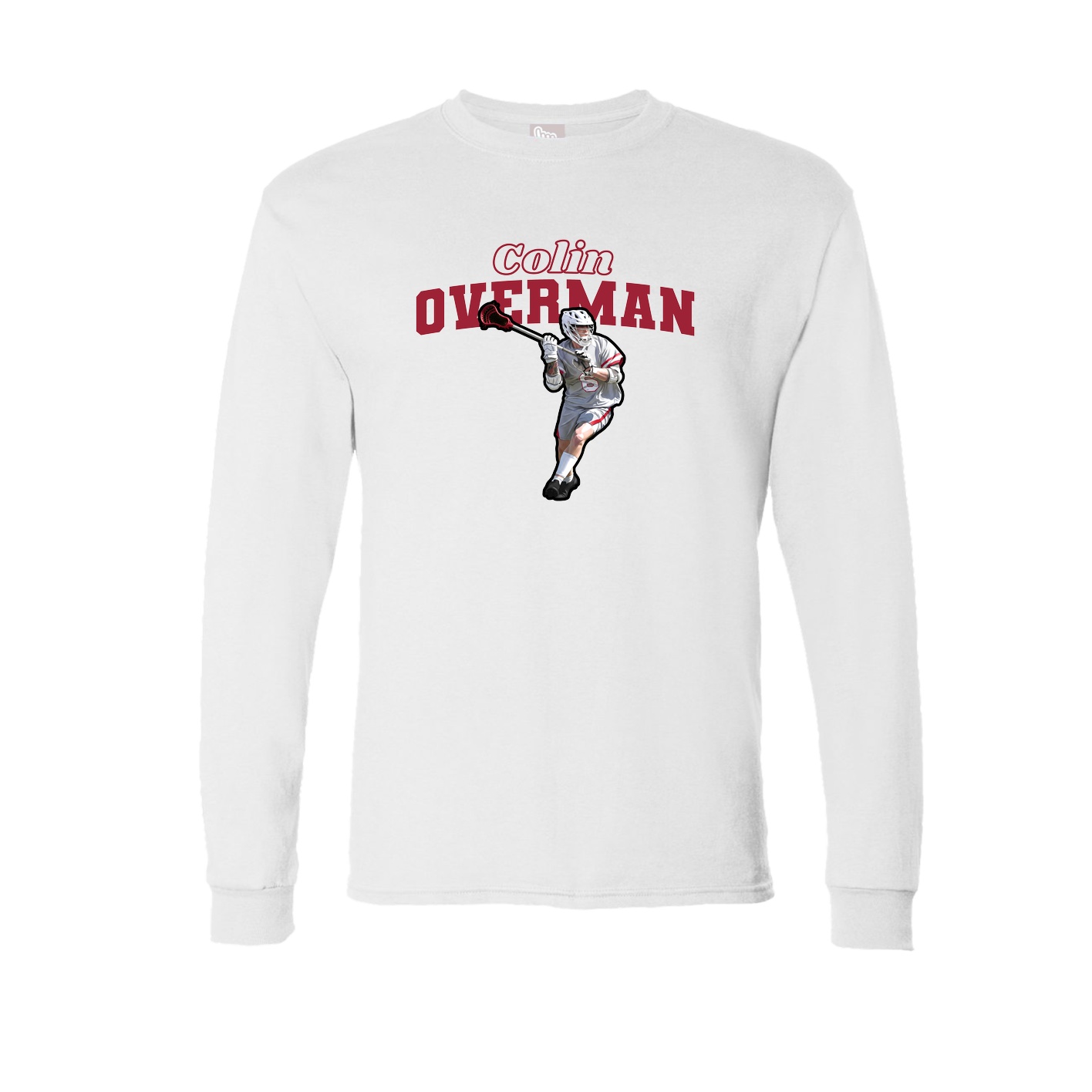 Long Sleeve Tee — Name Arch in White