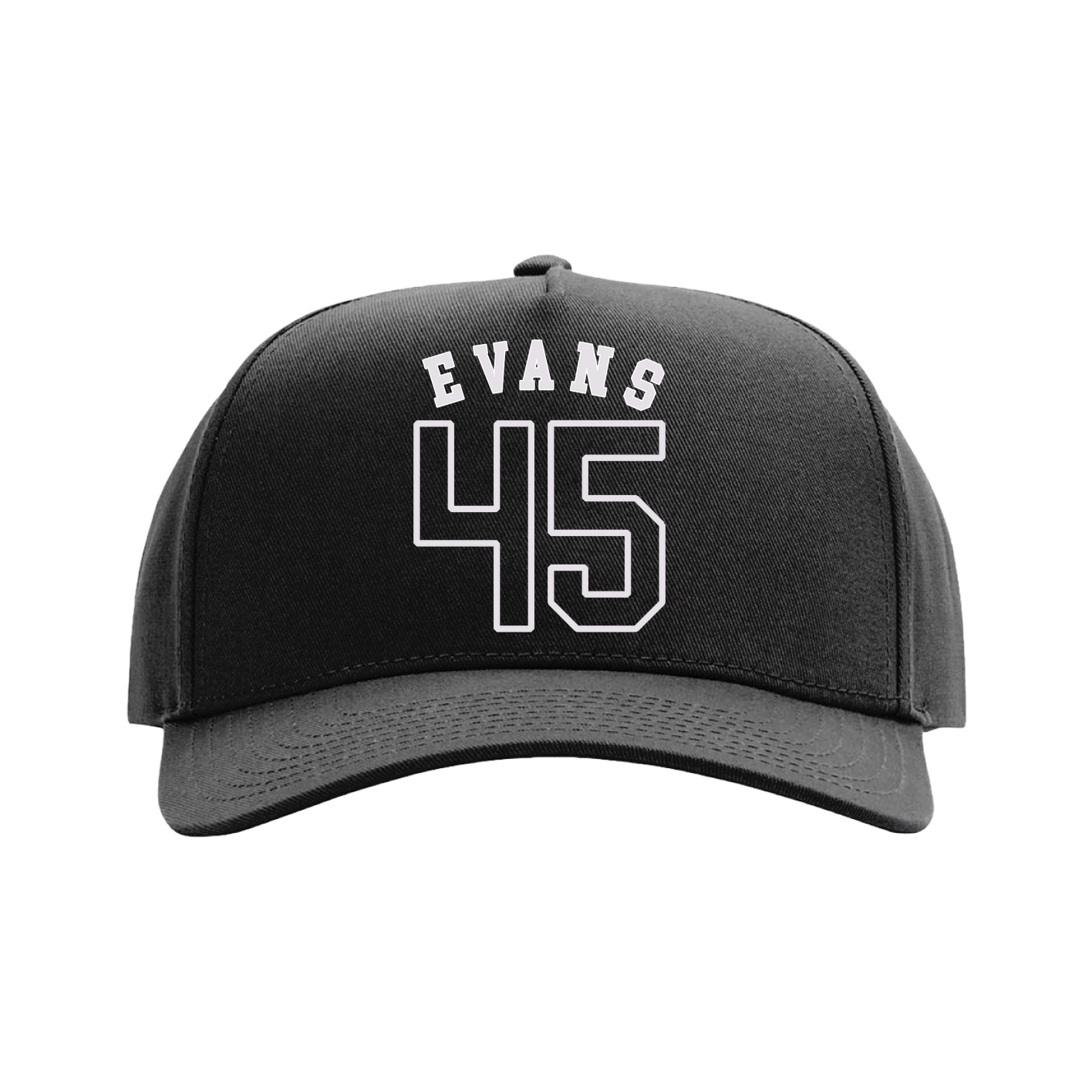 Full Fabric Five-Panel Champ Cap — Shirsey Arch in Black