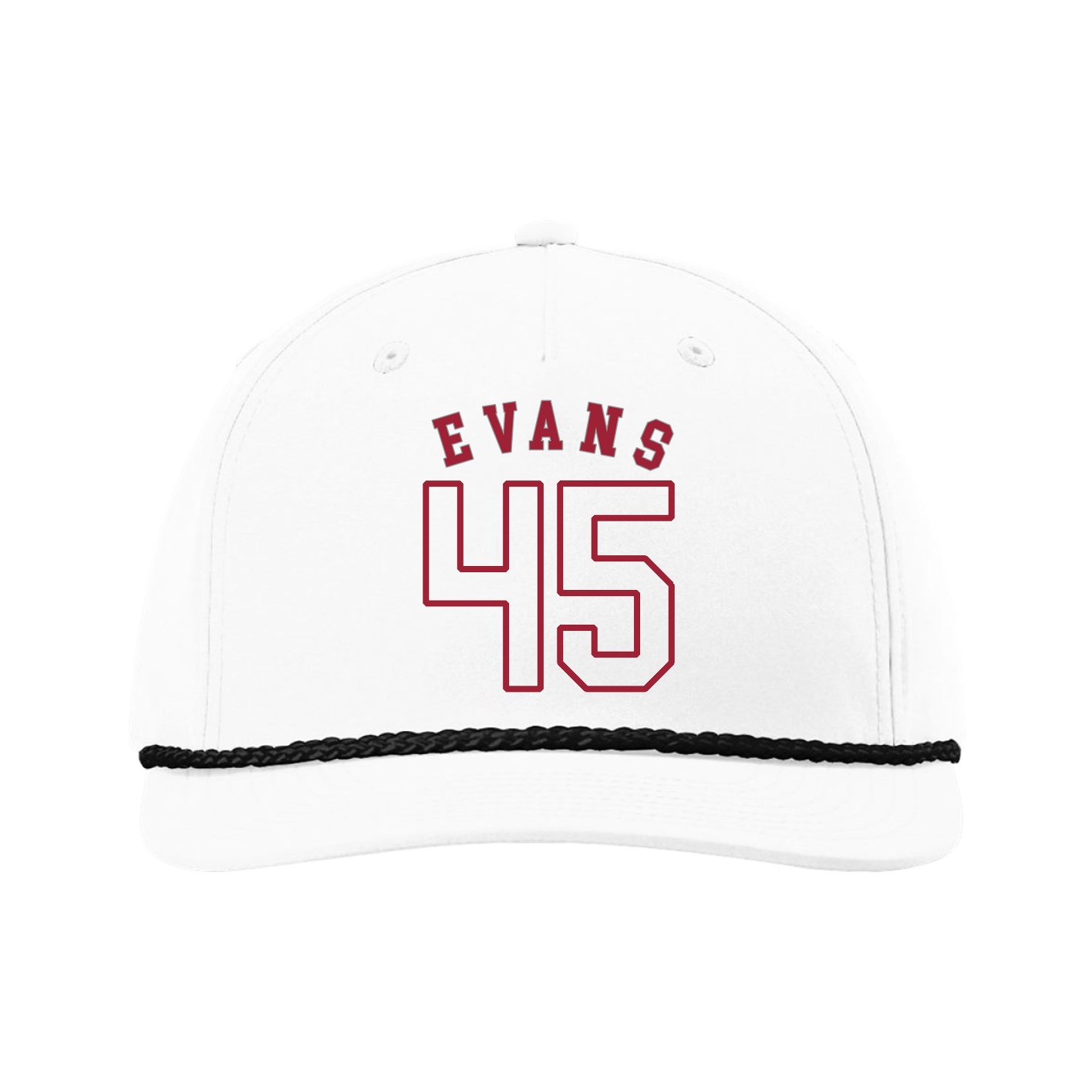 Five-Panel Classic Rope Cap — Shirsey Arch in White