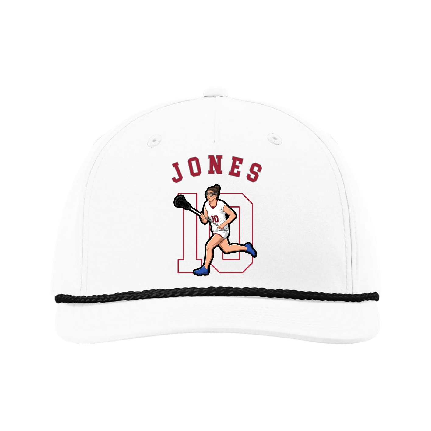 Five-Panel Classic Rope Cap — Shirsey Arch in White