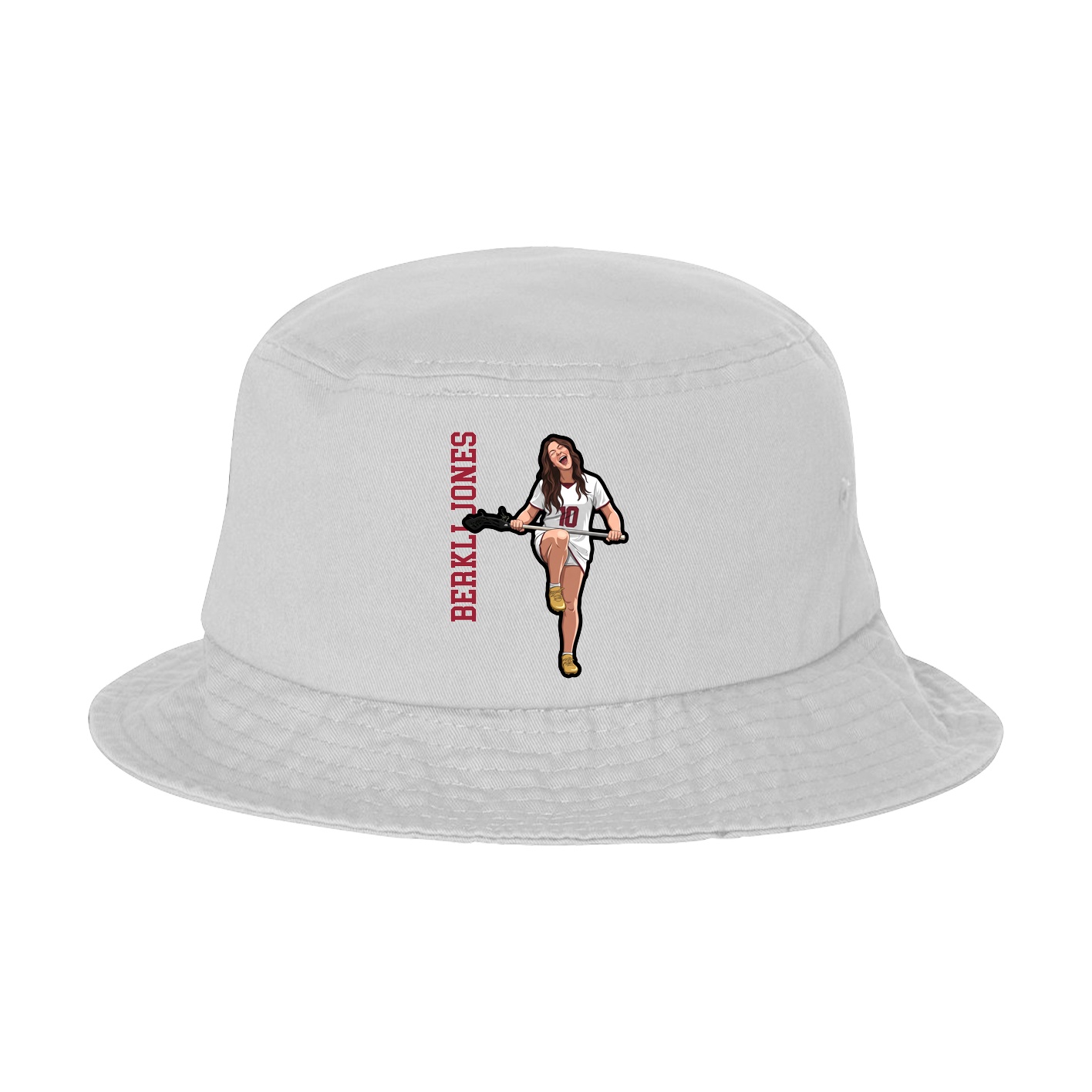 Bucket Cap — Name Vertical in White